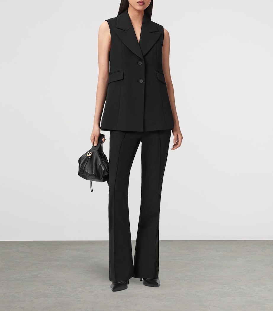 AllSaints Womens Astra Tailored Waistcoat Black Image 6