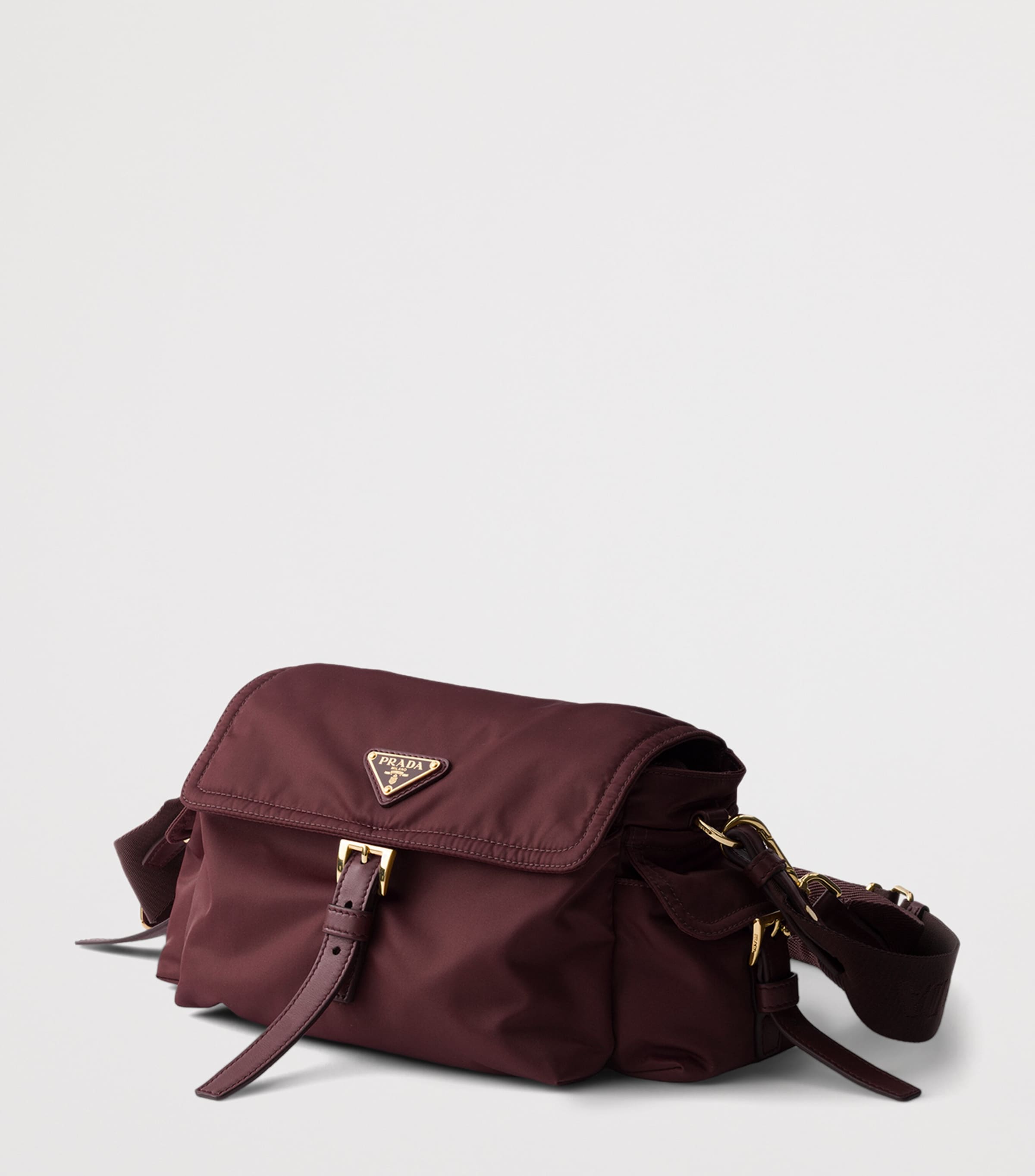 Prada Medium Re-Nylon Explore Shoulder Bag Burgundy Image 2