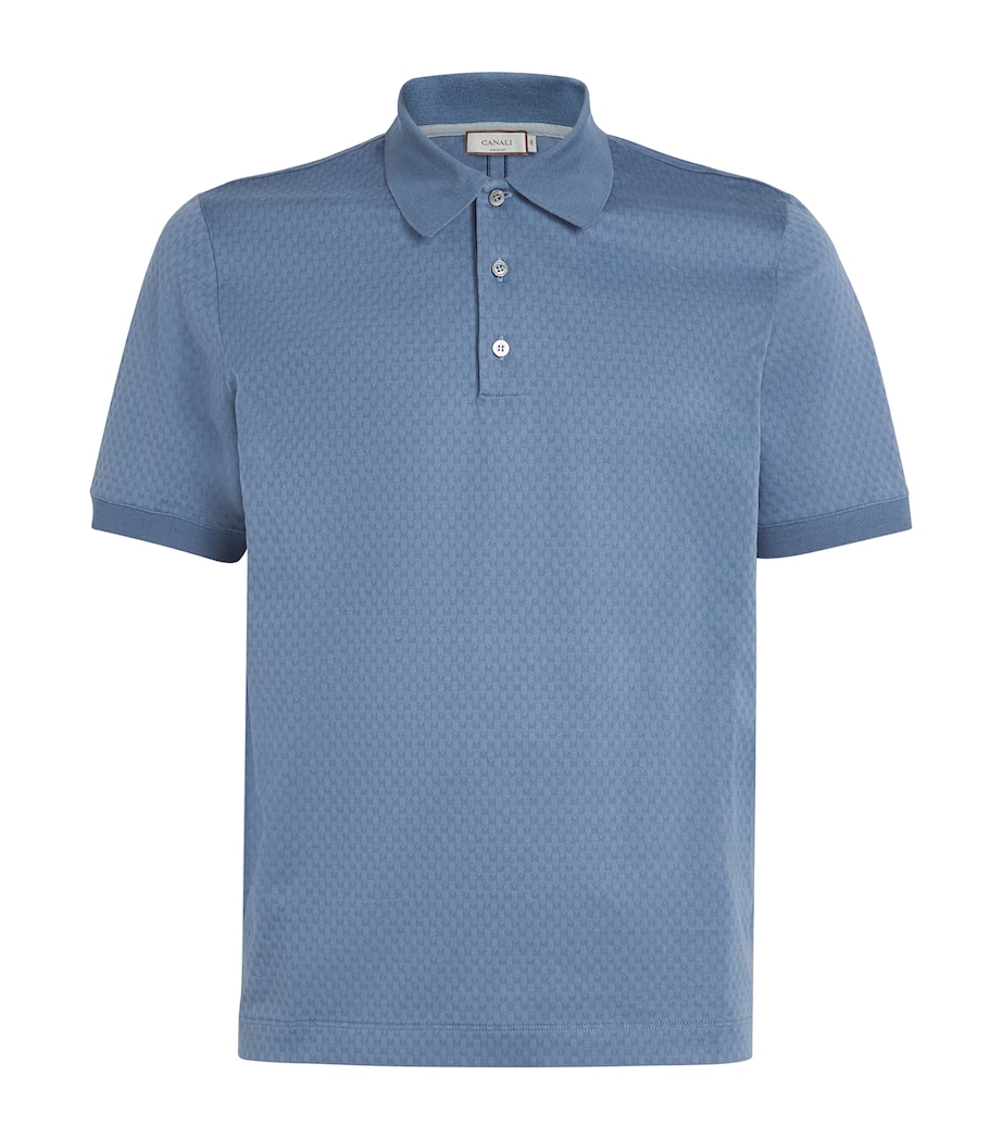 Cotton Jacquard Polo Shirt 420 Image 1