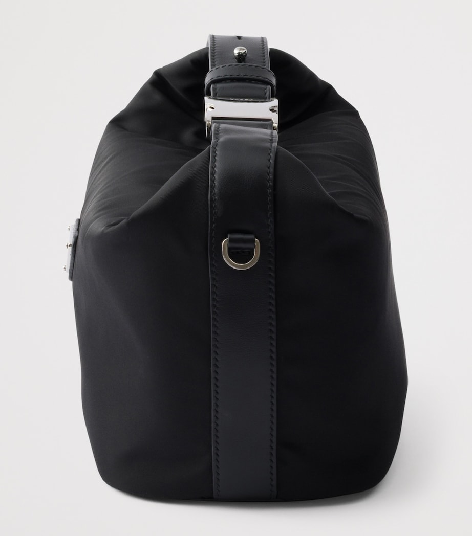 Prada Mini Re-Nylon Cherie Top-Handle Bag Black Image 5