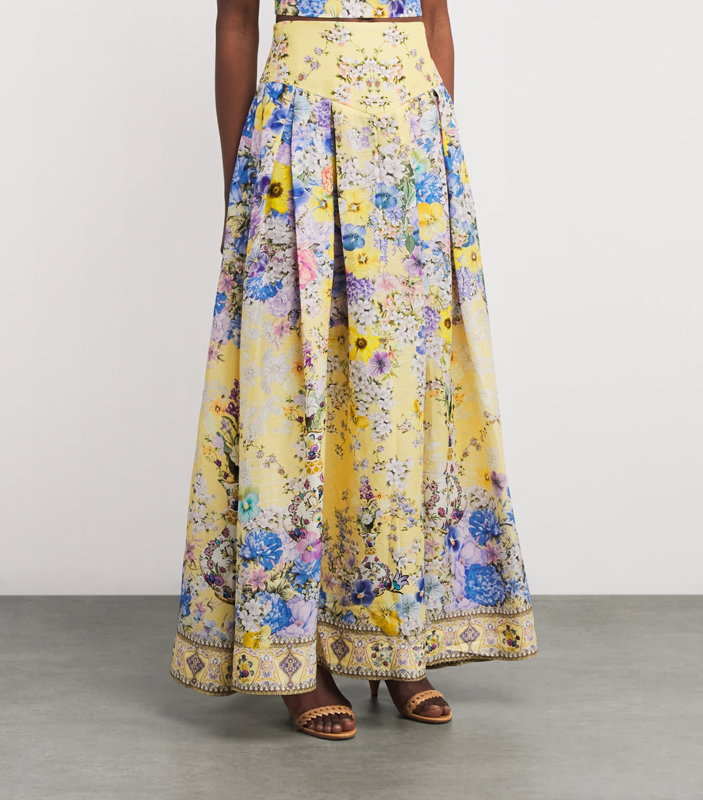 Linen-Silk Darling Buds Maxi Skirt DARLING BUDS DARLBUD Image 3