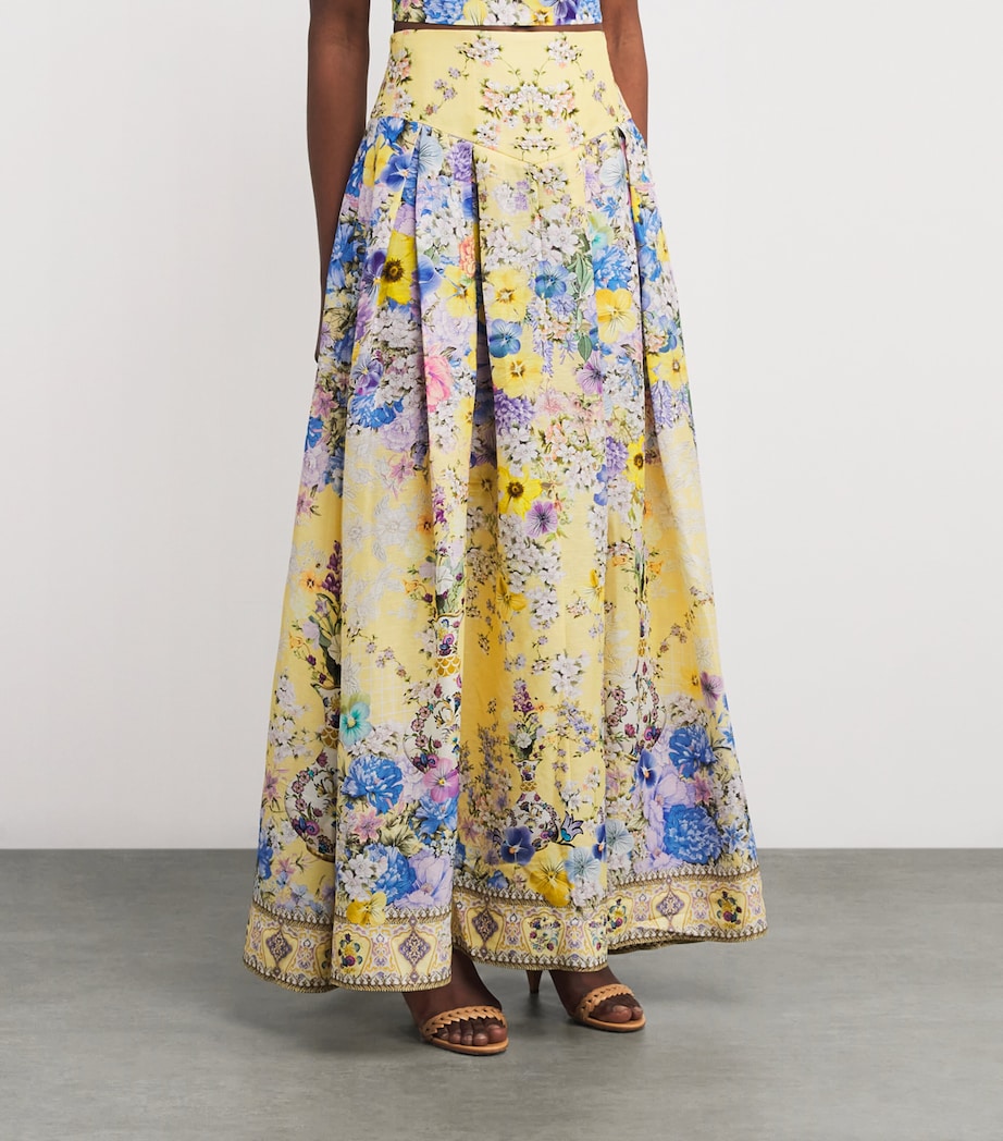 Linen-Silk Darling Buds Maxi Skirt DARLING BUDS DARLBUD Image 3