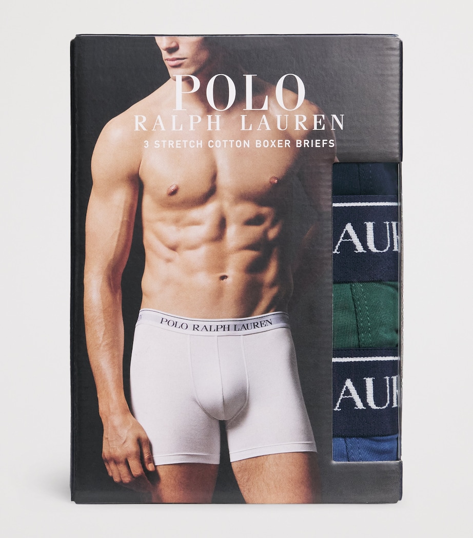 Logo-Waist Boxer Briefs (Pack of 3) NVY/CL PN/OL RYL AOP Image 4