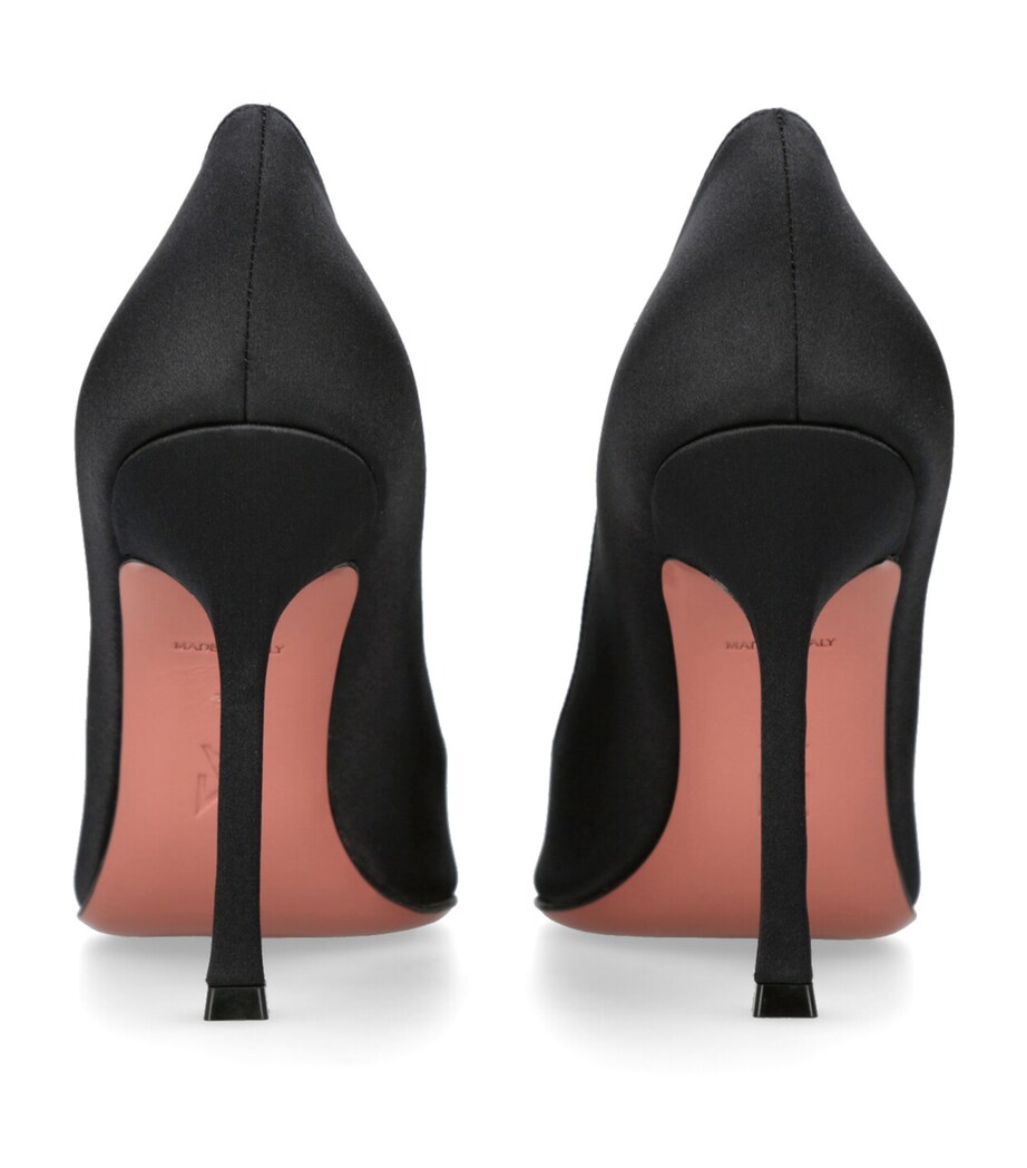 Satin Camelia Pumps 105 BLACK Image 4