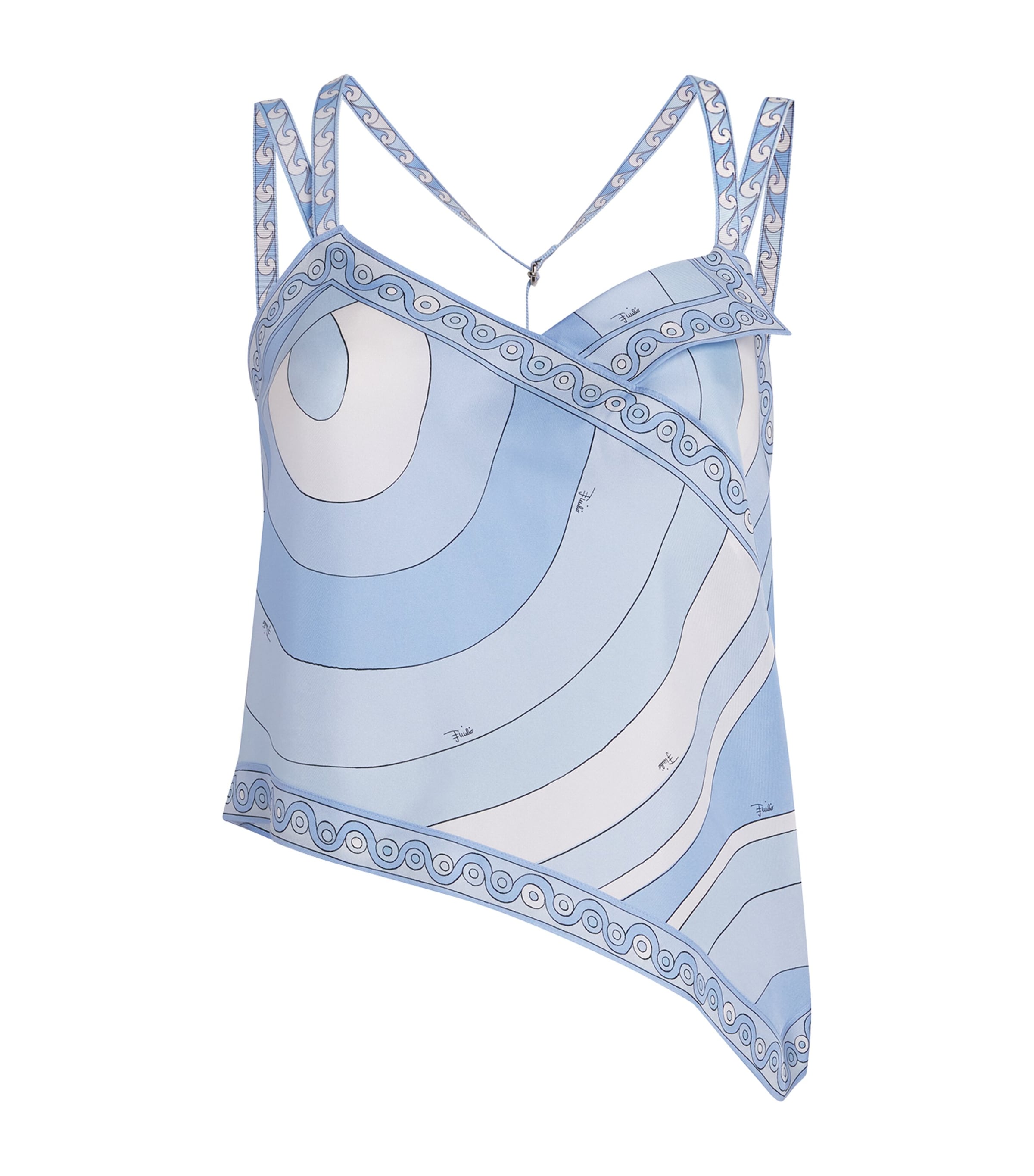 PUCCI Womens Silk Iride Top Pale Image 1