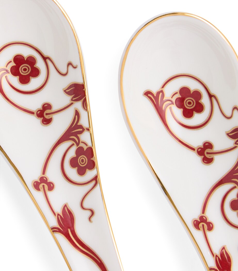 Set of 2 Soup Spoons RED Image 4