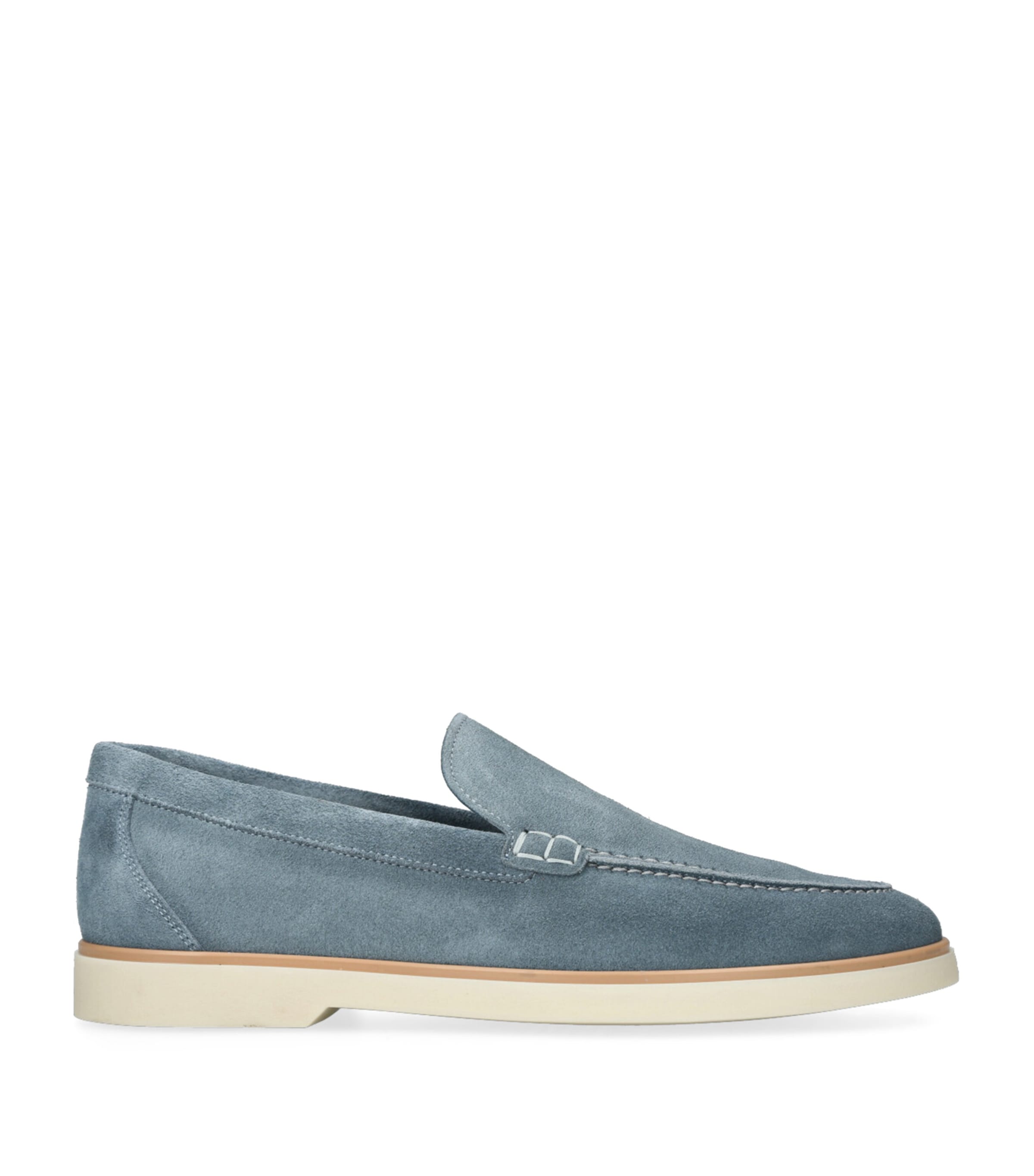 Magnanni Suede Altea Loafers In Blue