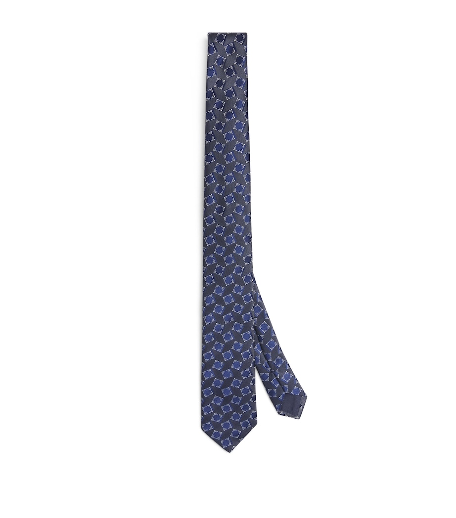Silk Geometric Jacquard Tie F8048 Image 1