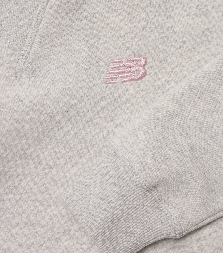 Cotton-Blend Logo Hoodie (7-16 Years) AHH ASH HEATHER Image 4