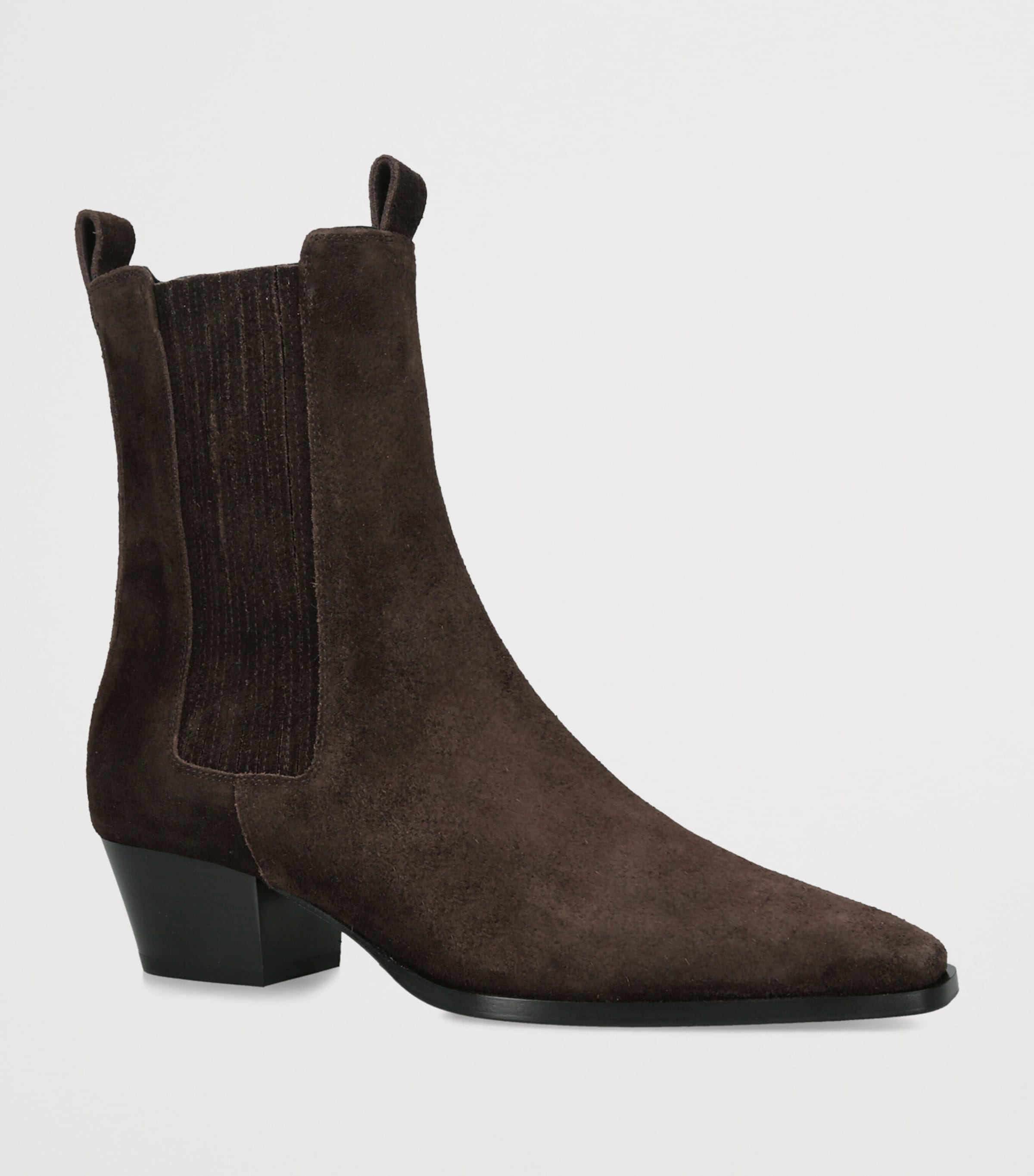 aeyde Suede Agata Ankle Boots 40 Dark Brown Image 2