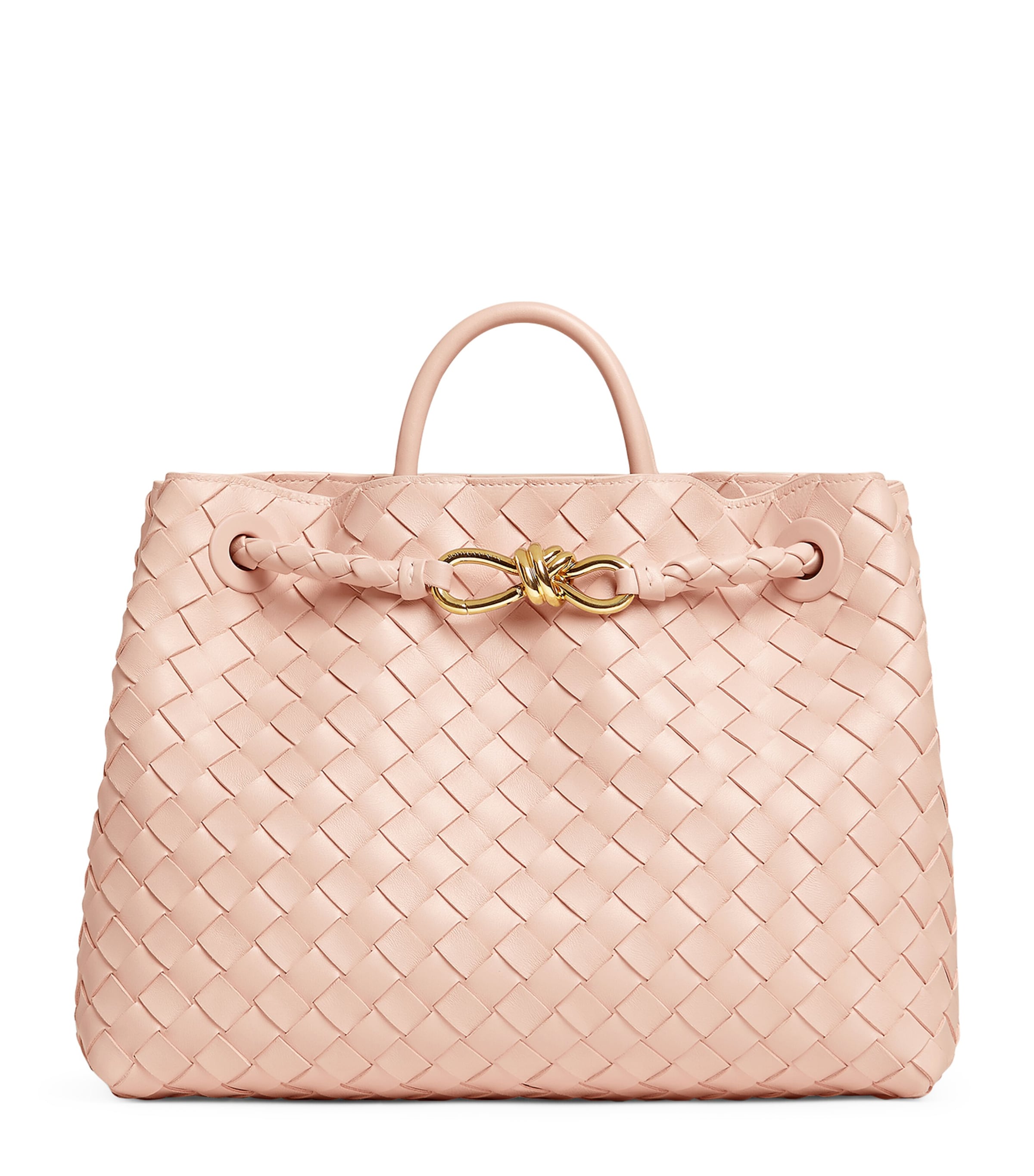 Shop Bottega Veneta Small Leather Andiamo Chain Shoulder Bag In Pink