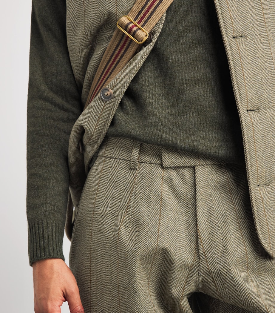 Purdey Mens Tweed Stripe Breek Trousers Cairn Tweed Image 3