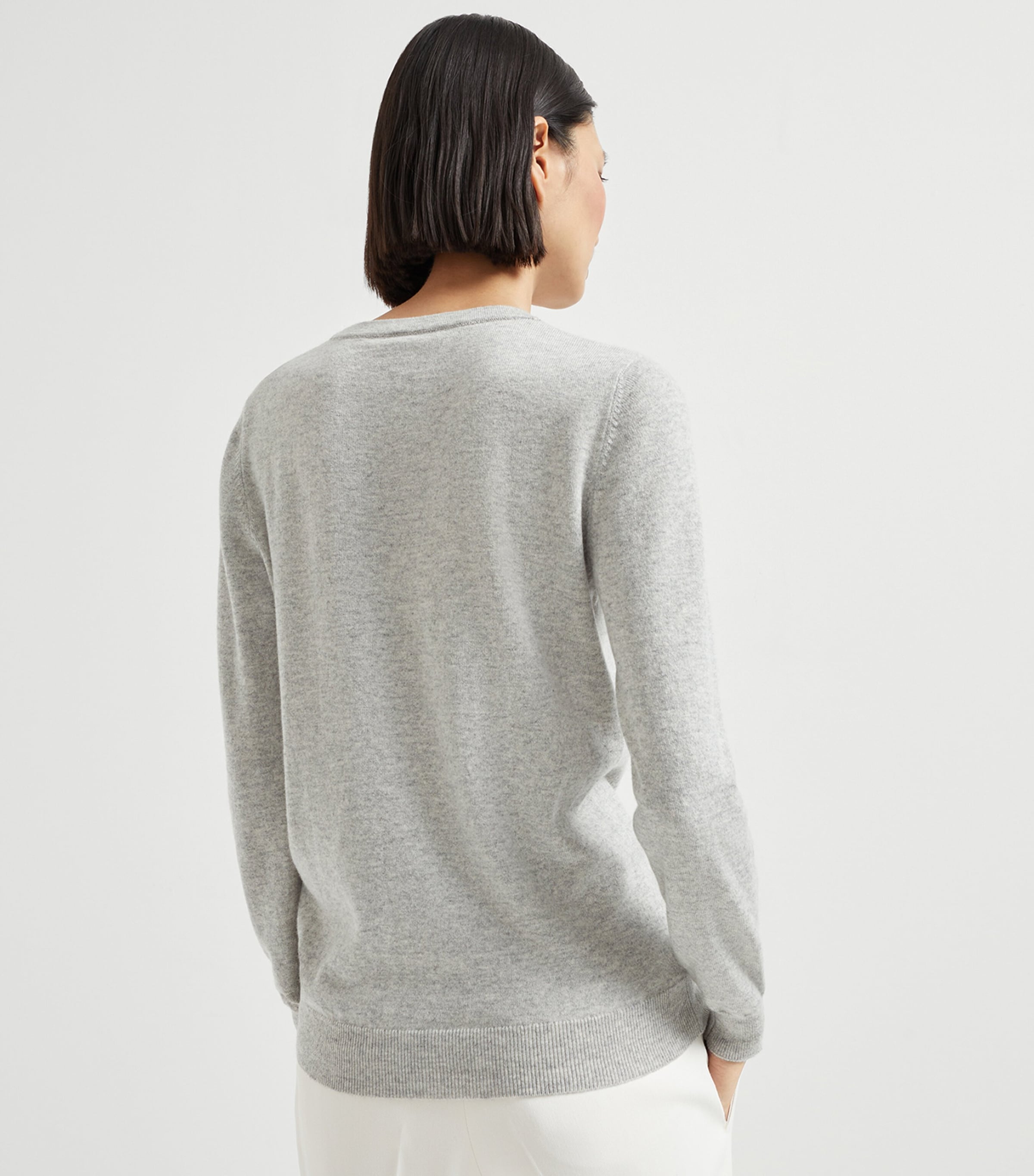 Brunello Cucinelli Womens Cashmere Monili-Trim Sweater Image 3