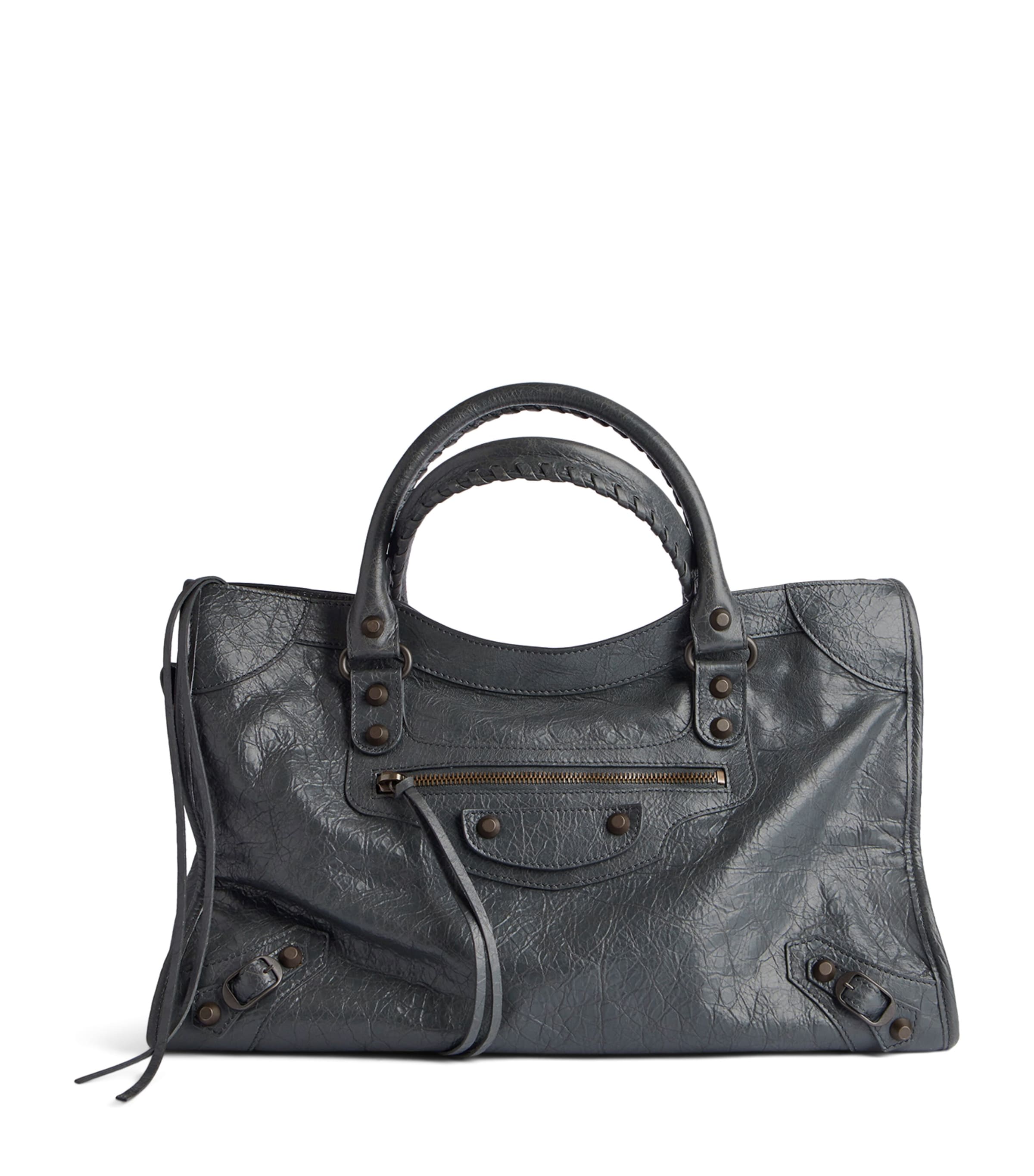 Balenciaga Medium Leather Le City Top-Handle Bag | Harrods US