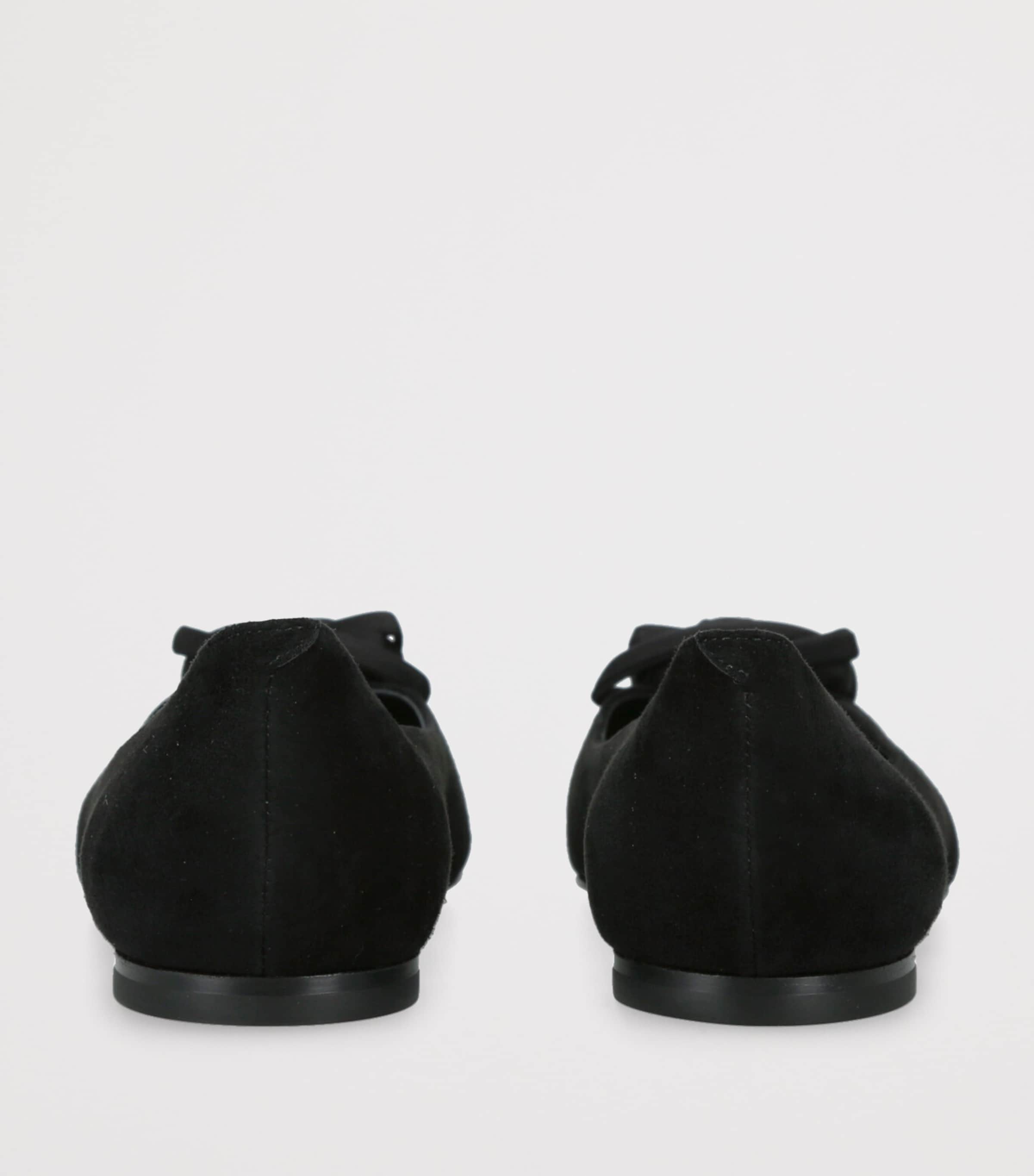 Suede I Love Vivier Rose Ballet Flats BLACK Image 2