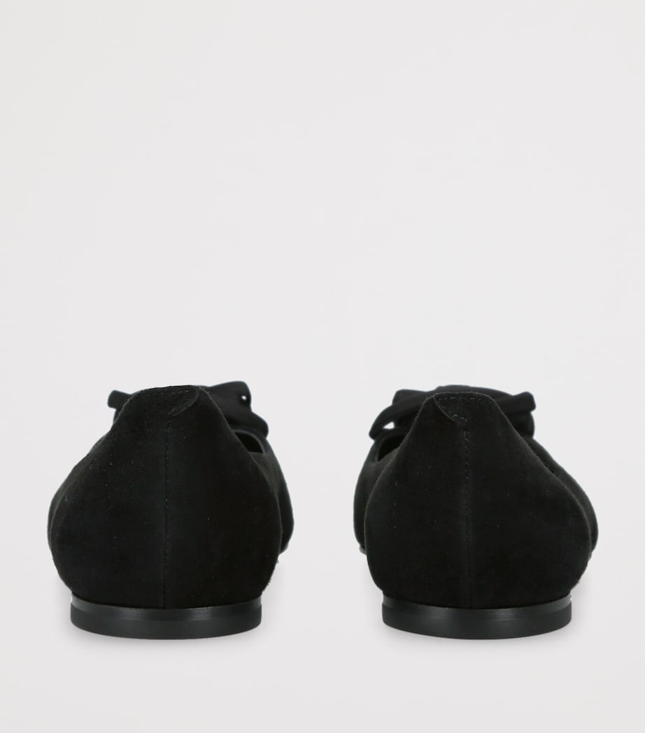 Suede I Love Vivier Rose Ballet Flats BLACK Image 2