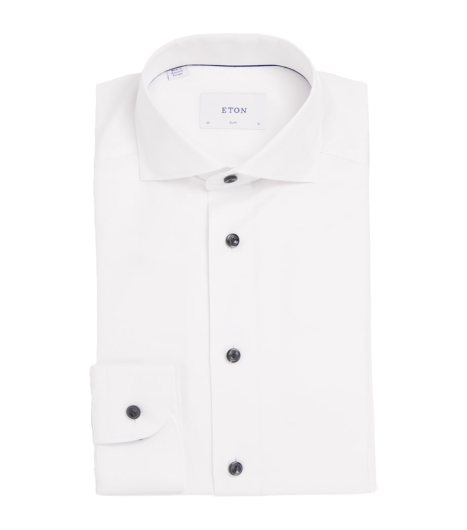 Signature Twill Slim Fit Shirt WHITE SOLID Image 1