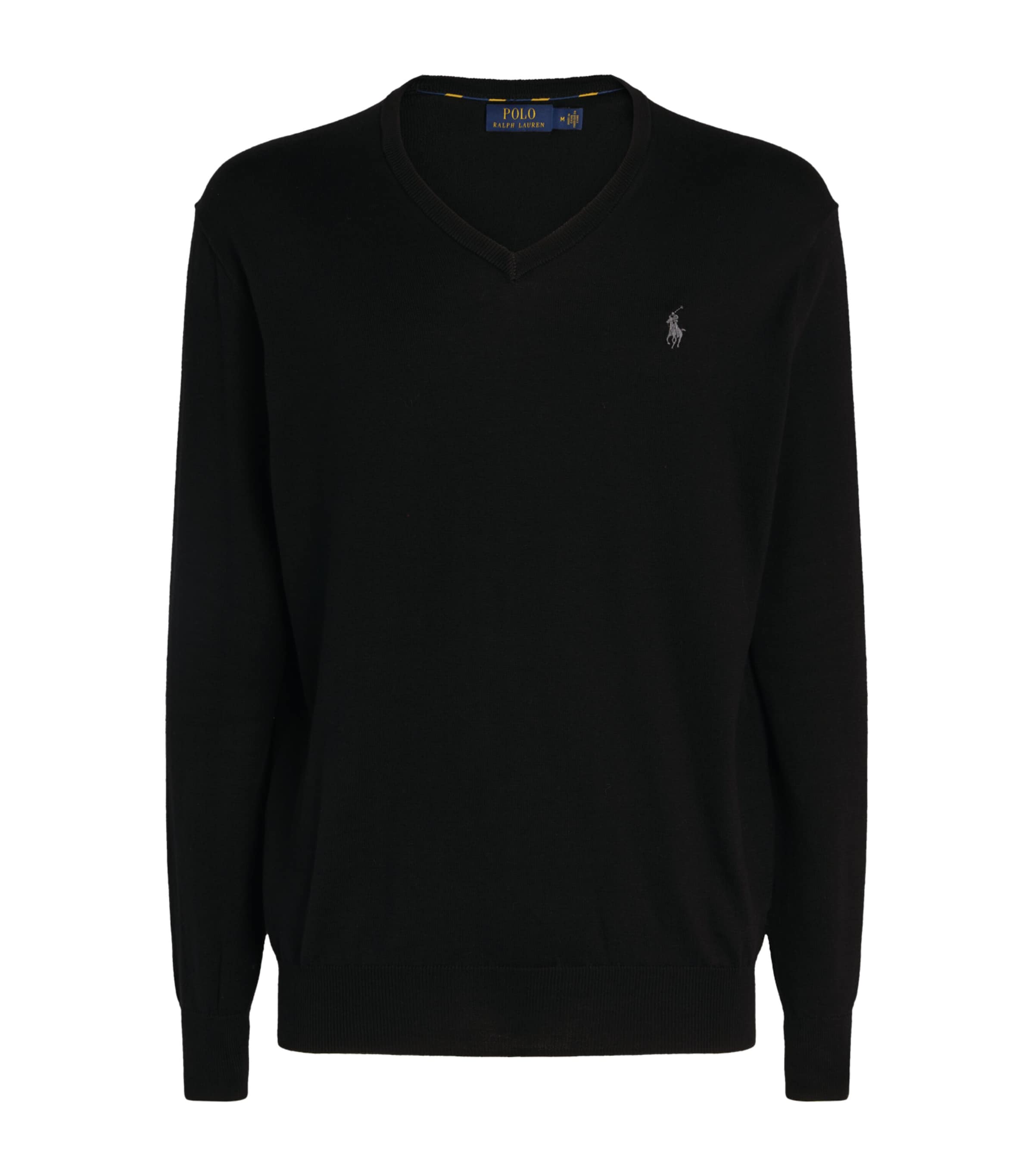 Polo Ralph Lauren Cotton Polo Pony Sweater In Black