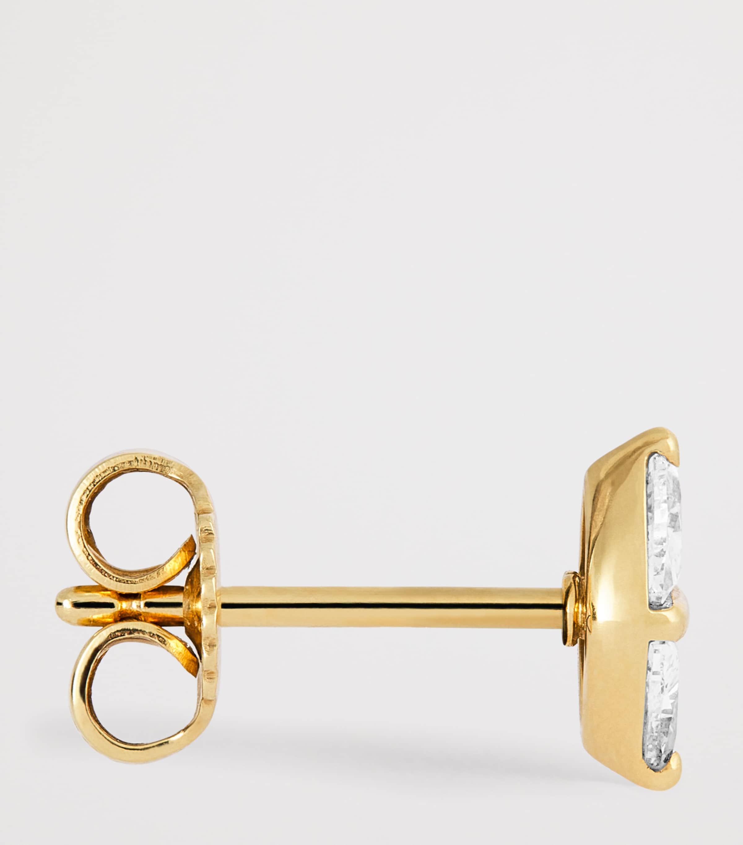 Yellow Gold and Diamond Tilly Stud Earrings YELLOW GOLD Image 4