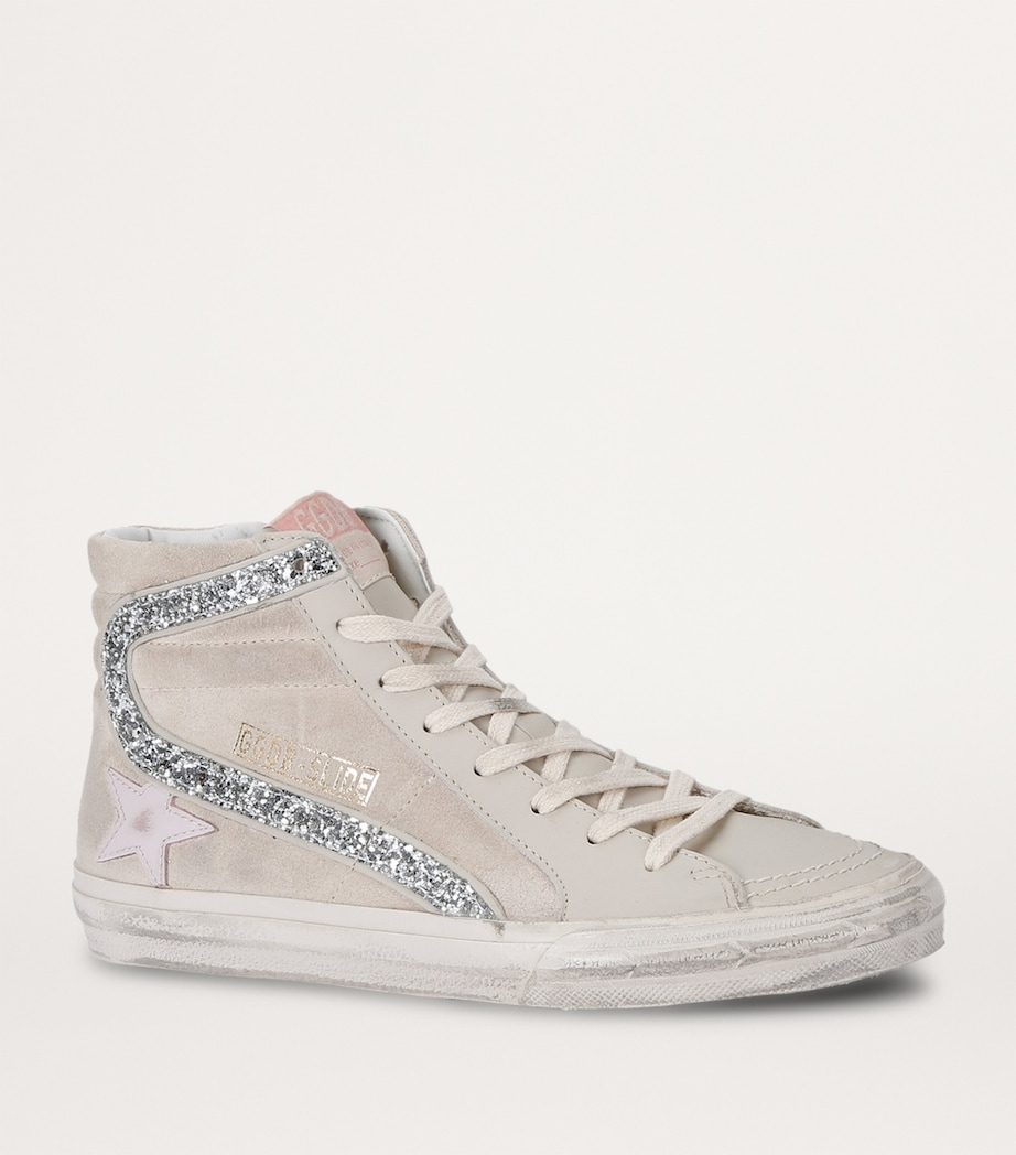 Leather Slide High-Top Sneakers OTHER Image 3