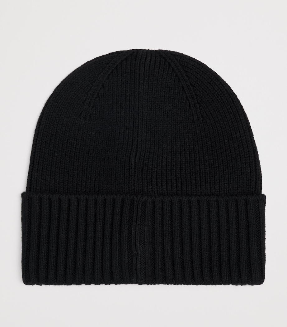 BOSS Kidswear Knitted Logo Beanie Black Image 2