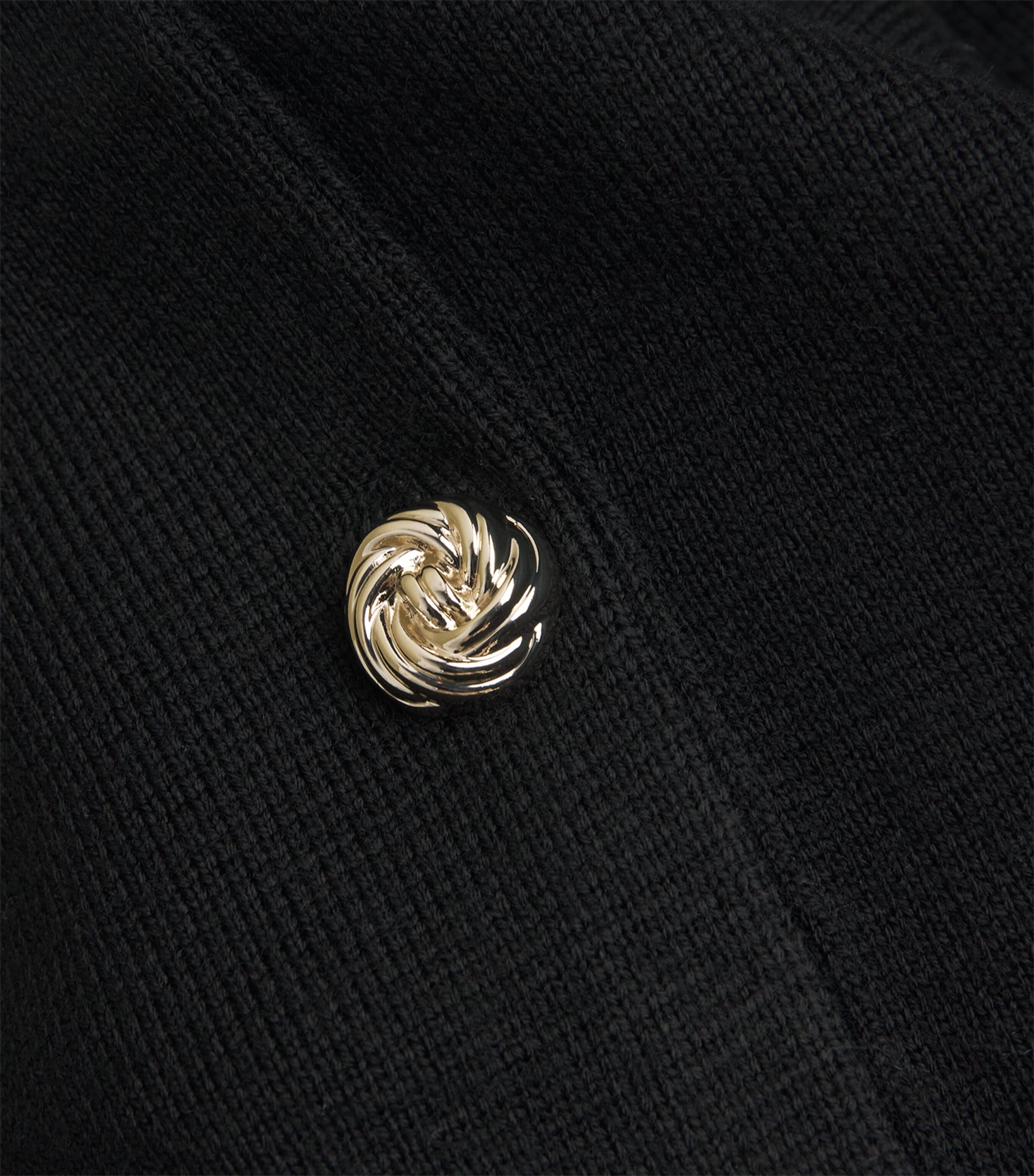 Collared Cardigan BLACK Image 5