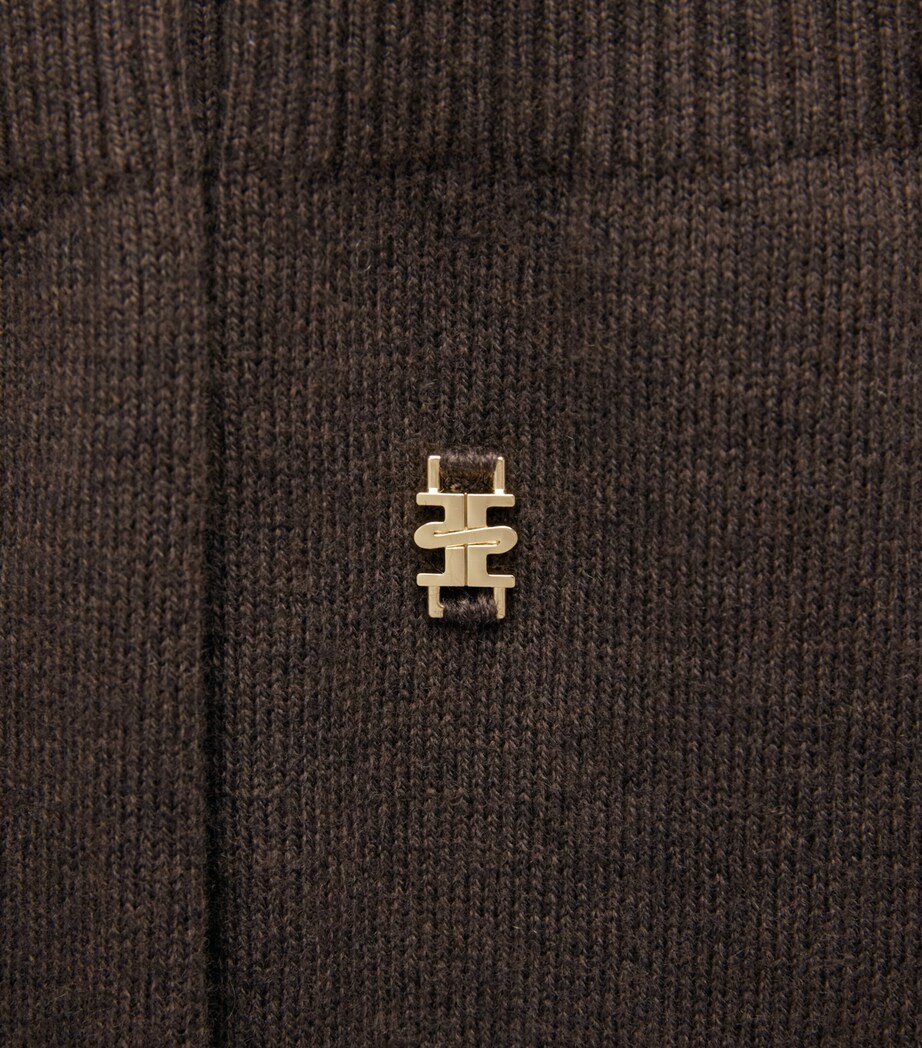 ÉTERNE Womens Cotton-Cashmere Brock Sweater Mushroom Image 6