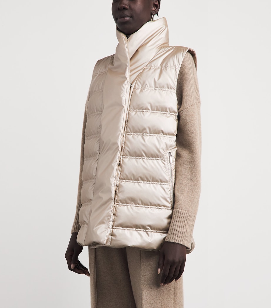Down Reversible Gilet OYSTER Image 4