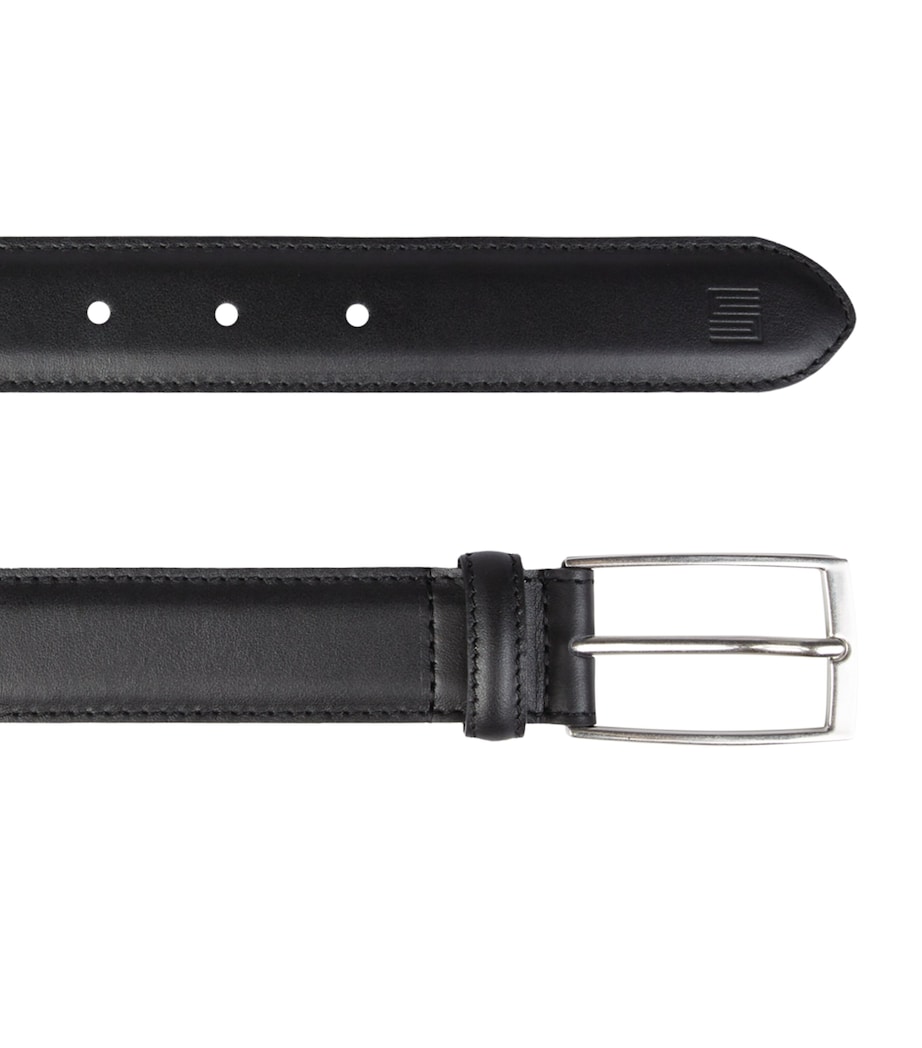 Polished Leather Belt NOIR Image 2