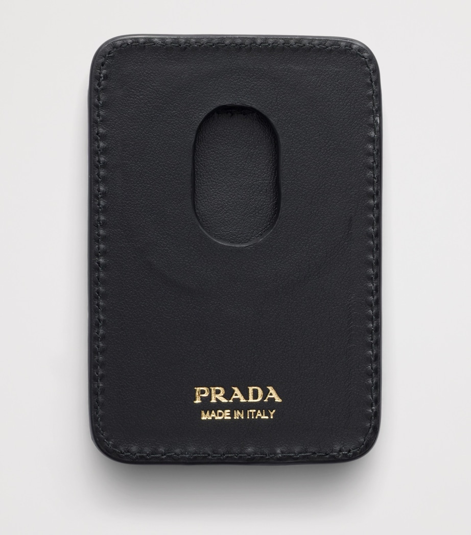 Prada Saffiano Leather Card Holder Black Image 3