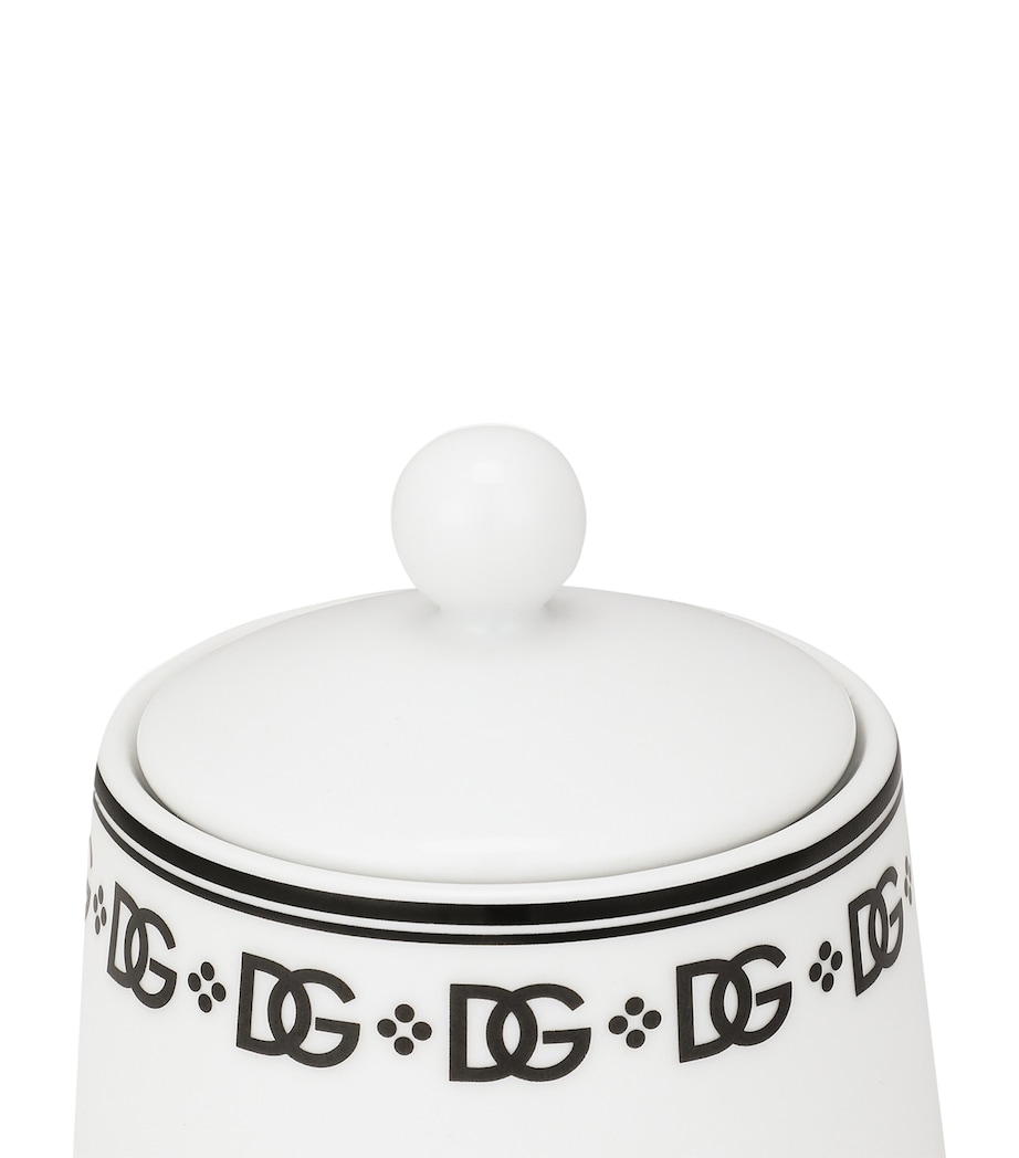 Porcelain DG Logo Sugar Bowl U0082-DG LOGO BORDO Image 2