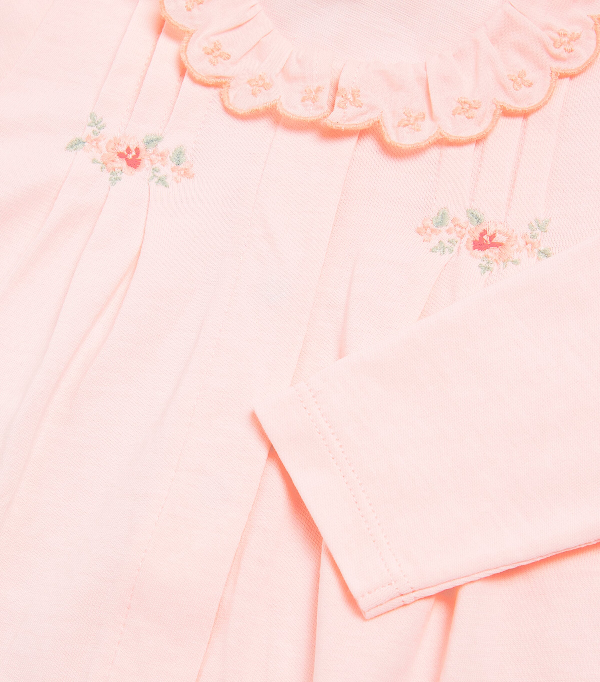 Tartine et Chocolat Cotton Embroidered All-In-One (0 -24 Months) Rose Pï¿½le Image 3