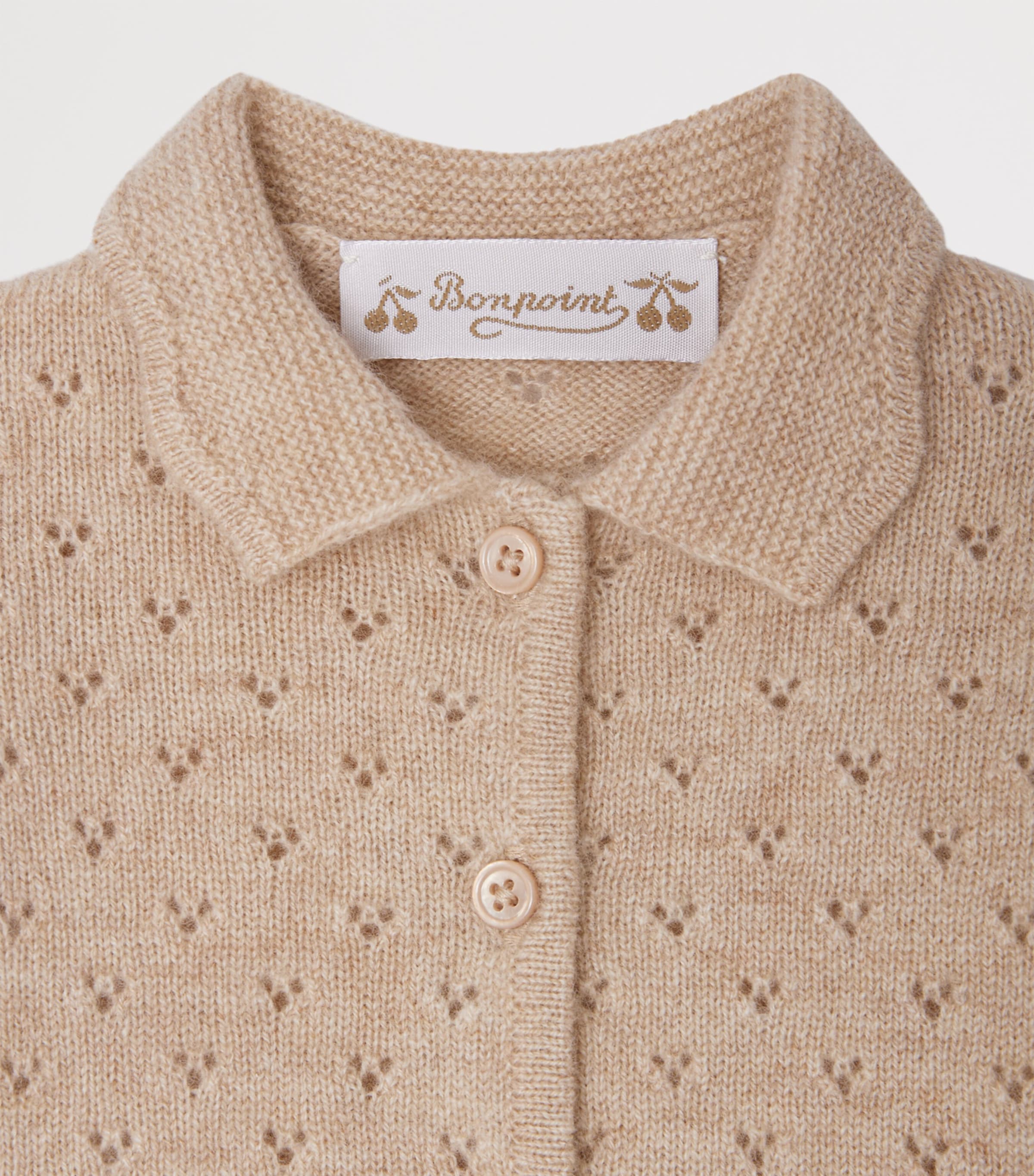 Cashmere Pointelle Shirt and Trousers Set (1-18 Months) BEIGE Image 3