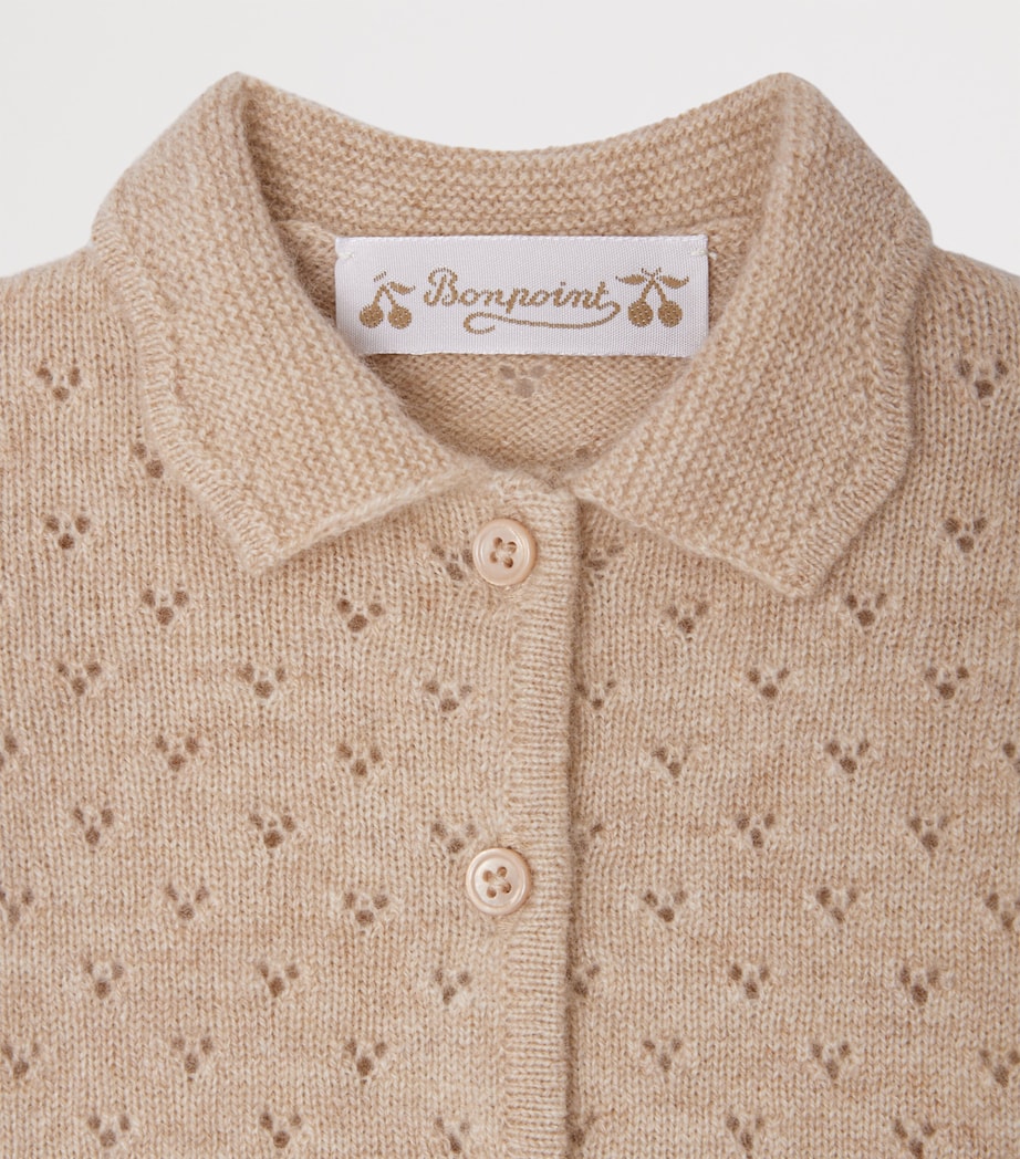 Cashmere Pointelle Shirt and Trousers Set (1-18 Months) BEIGE Image 3