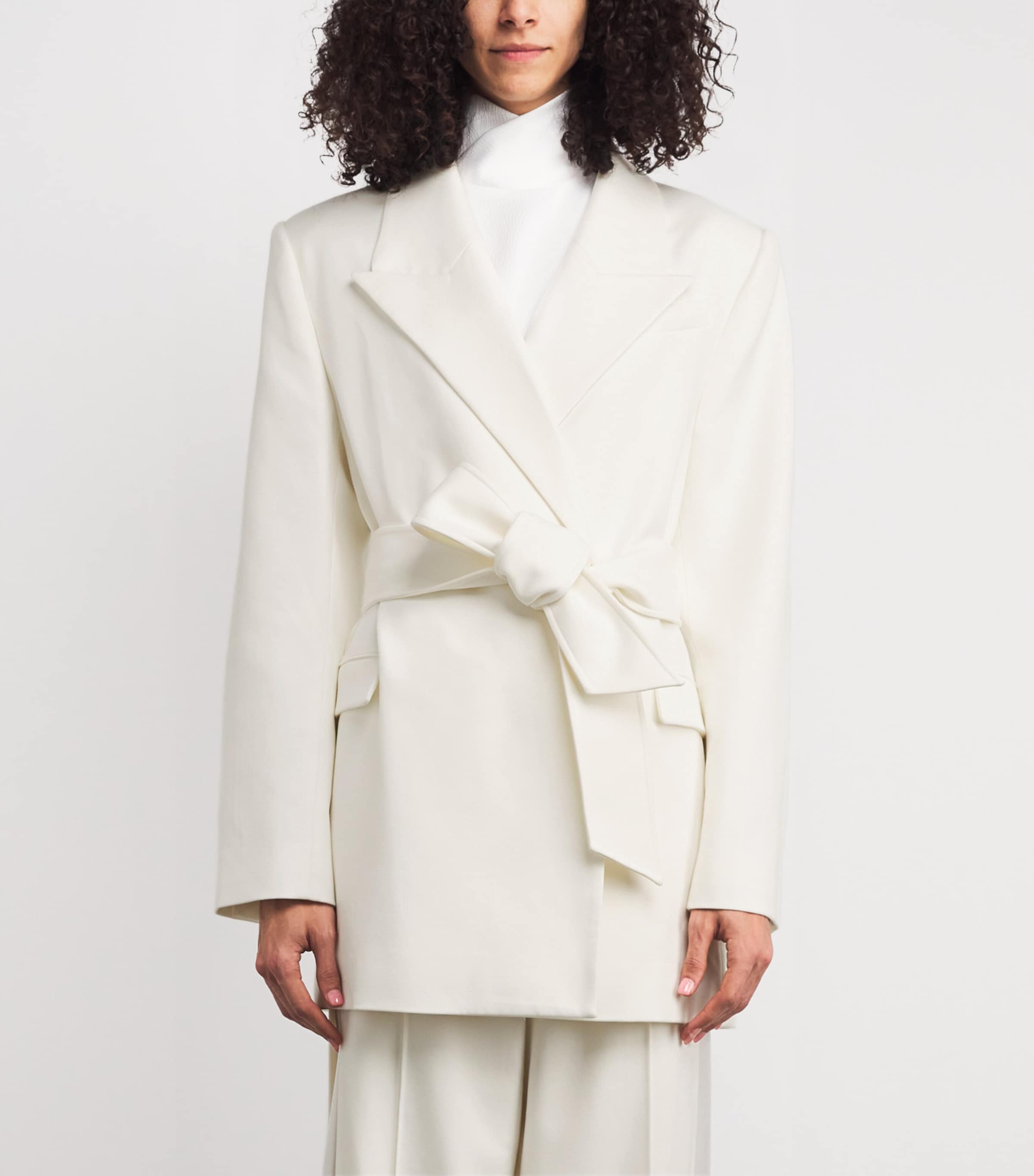 Satin Alabata Blazer MCRM CREAM Image 3