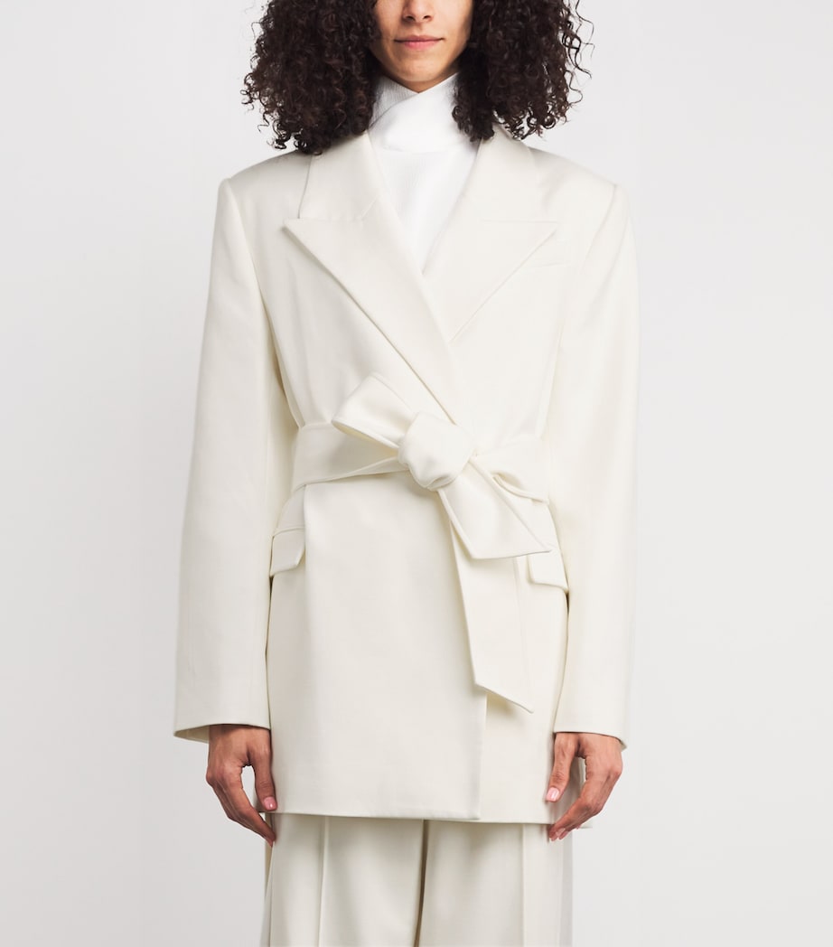 Satin Alabata Blazer MCRM CREAM Image 3