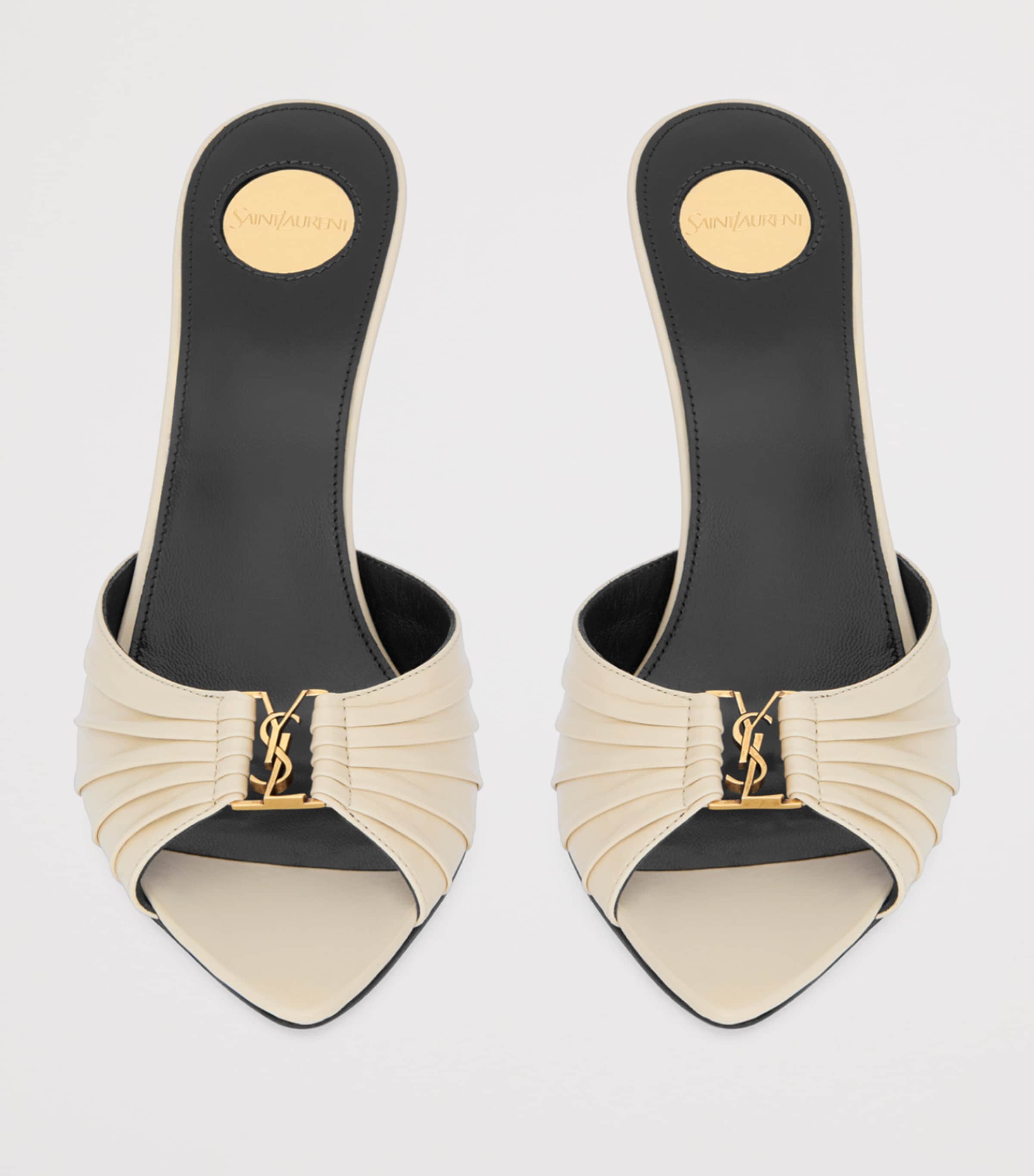 Saint Laurent Leather Babylone Sandals 90 Image 3