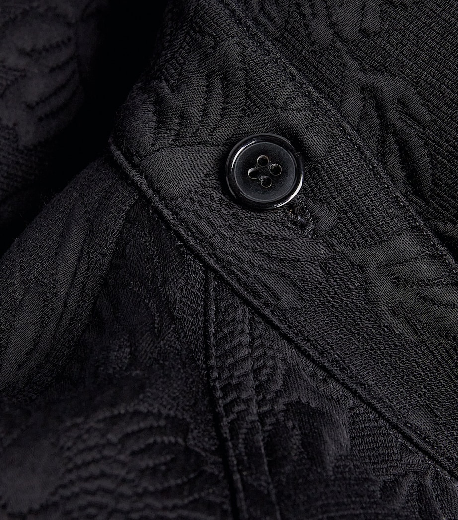 Floral Jacquard Reversible Jacket 900 BLACK Image 2