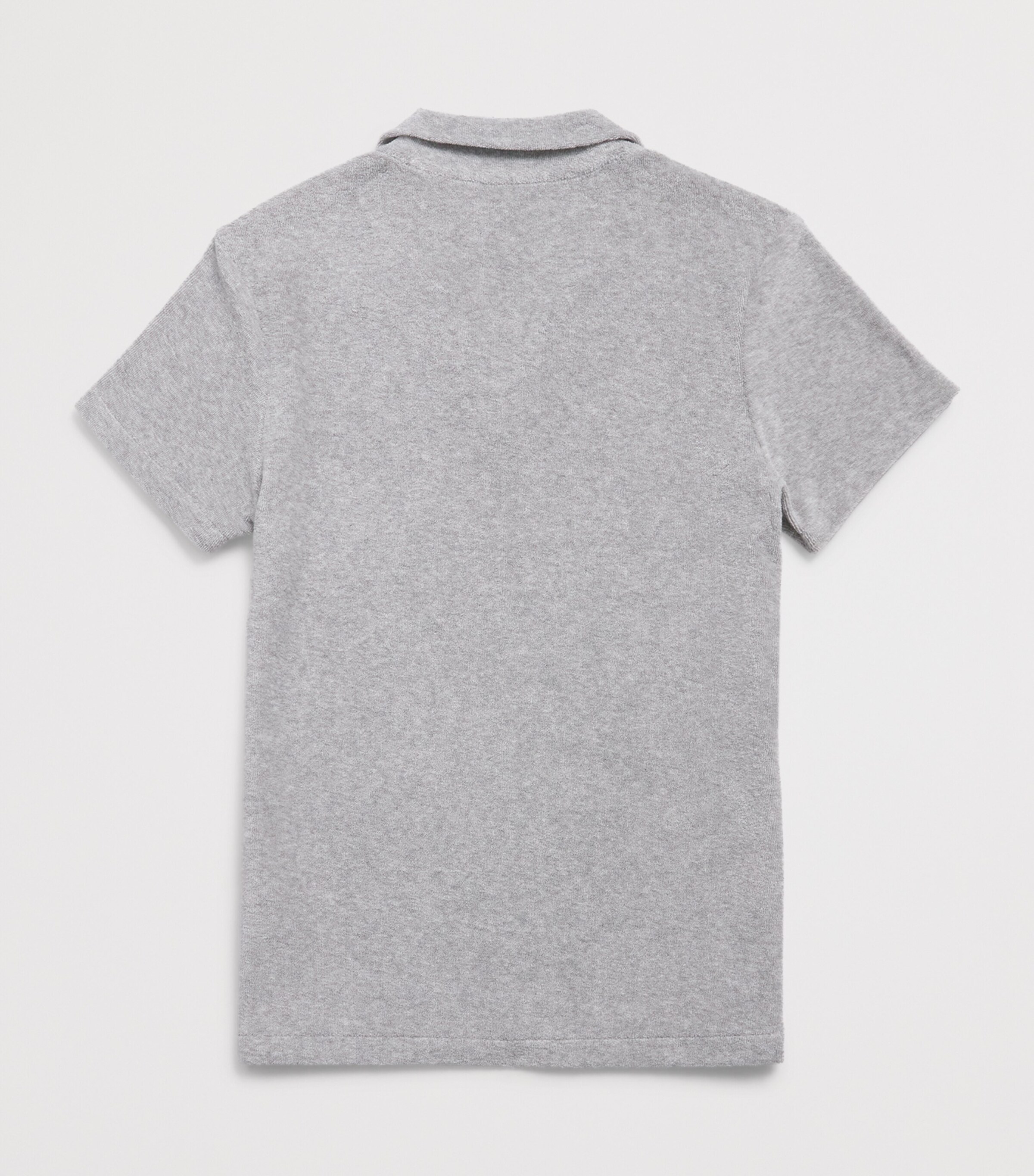 Cotton Terry Polo Shirt (2-14 Years) 921GRIS CHINE Image 2