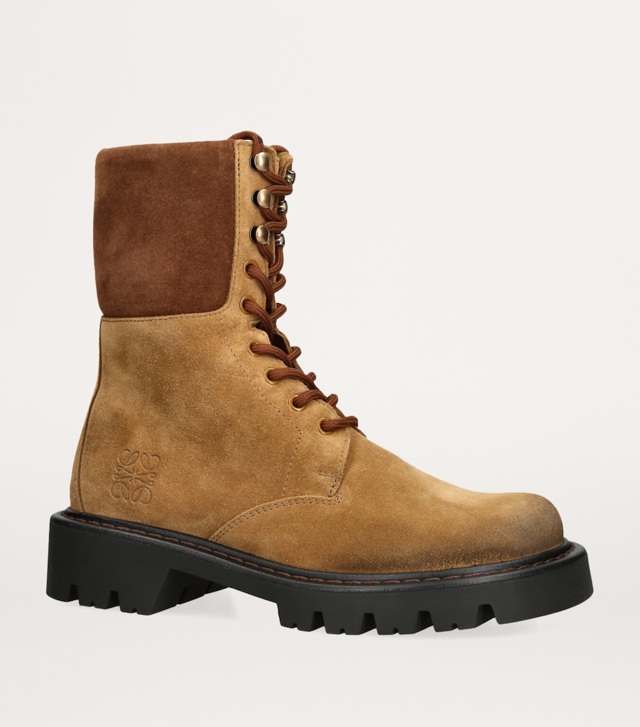 LOEWE Suede Sierra Boots Brown Image 3