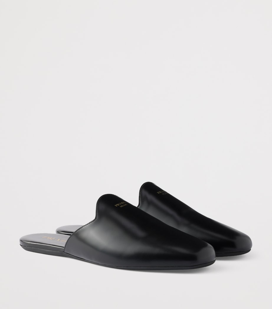 Leather Flat Mules F0002 Image 2