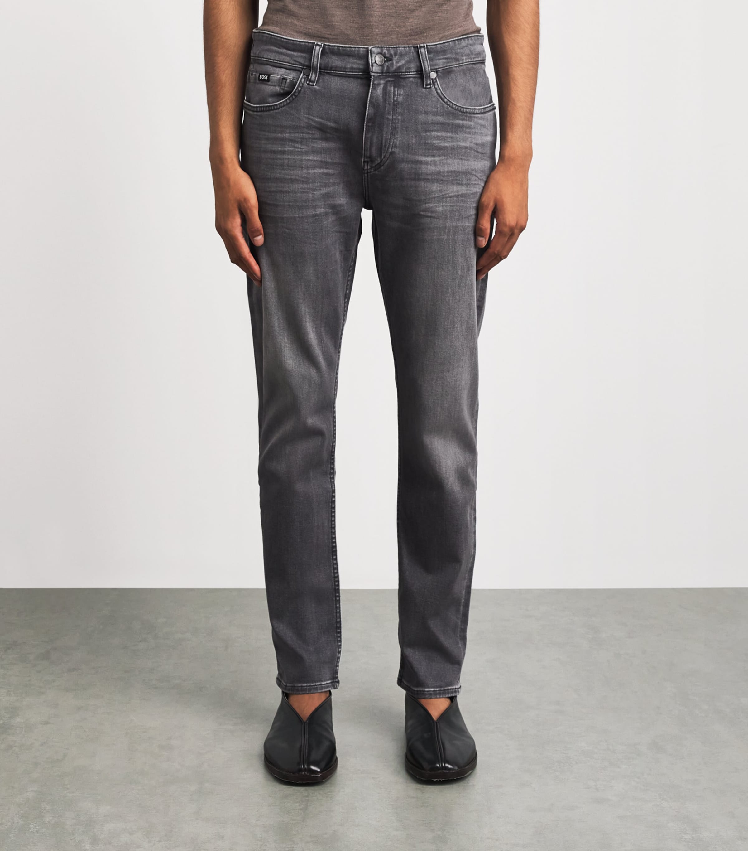 BOSS Mens Delaware Slim Jeans Medium Grery Image 4