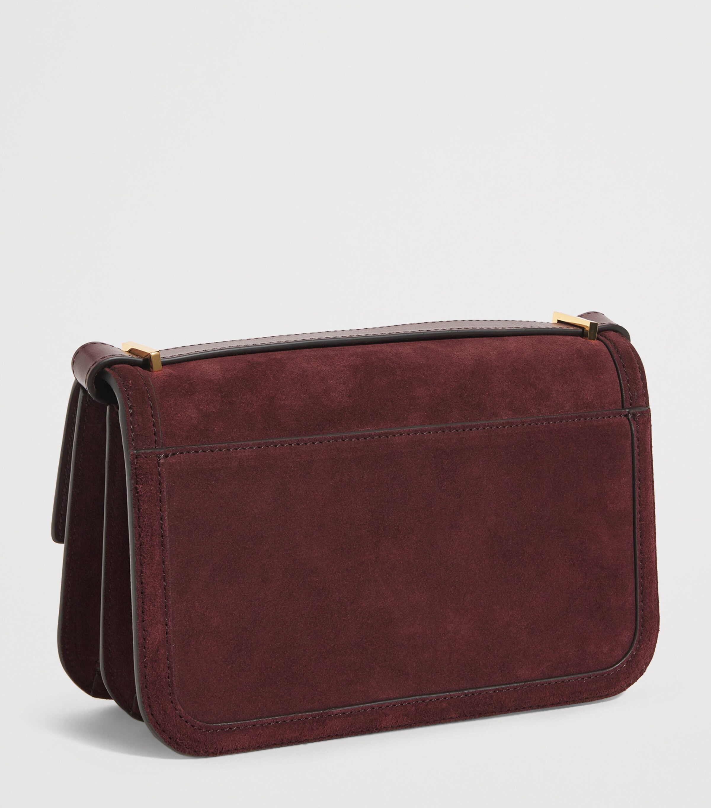 Demellier Suede Paris Cross-Body Bag Burgundy Image 3