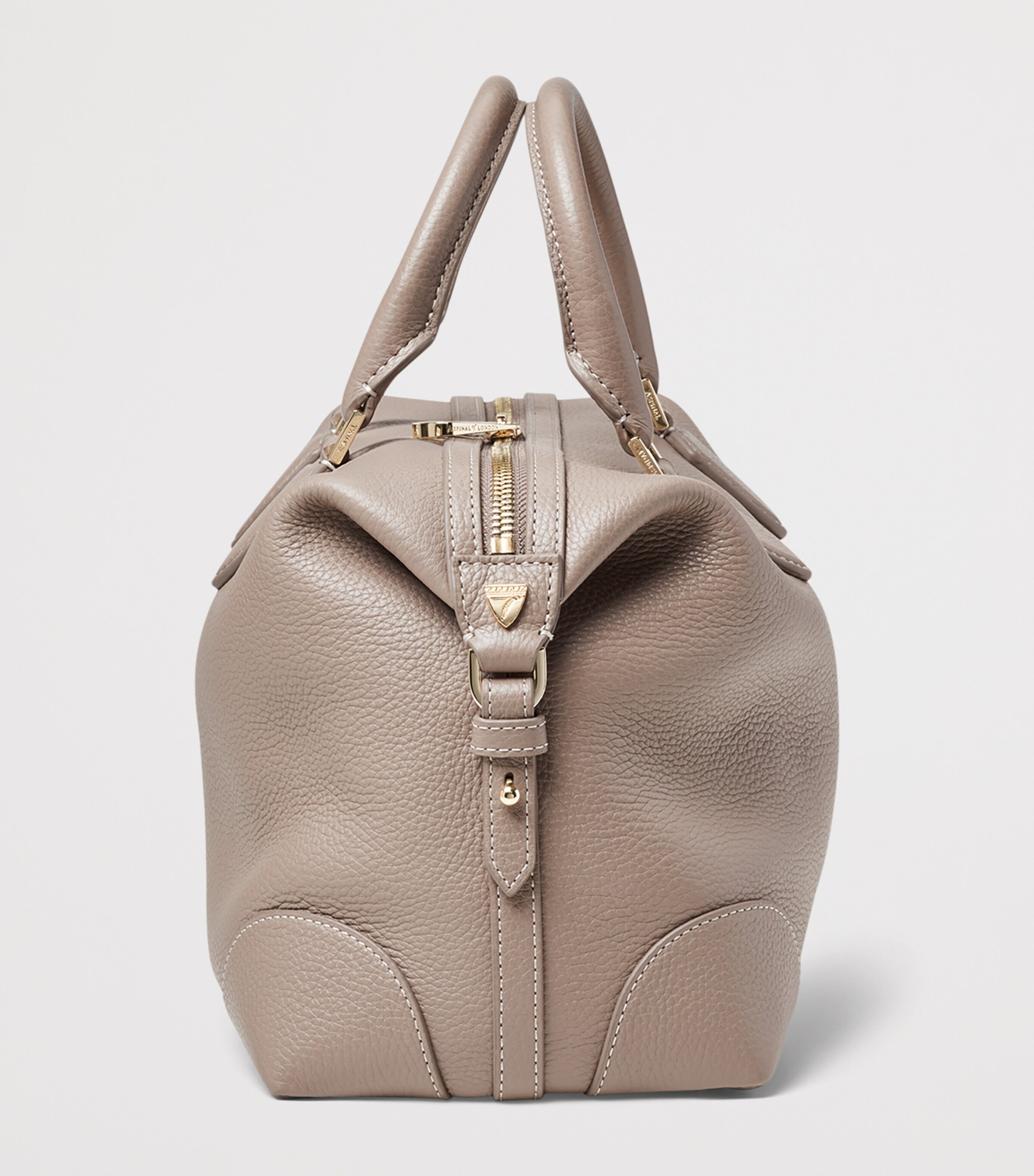 Aspinal Of London Leather Midi The Hudson Bowling Bag Moleskin Image 3