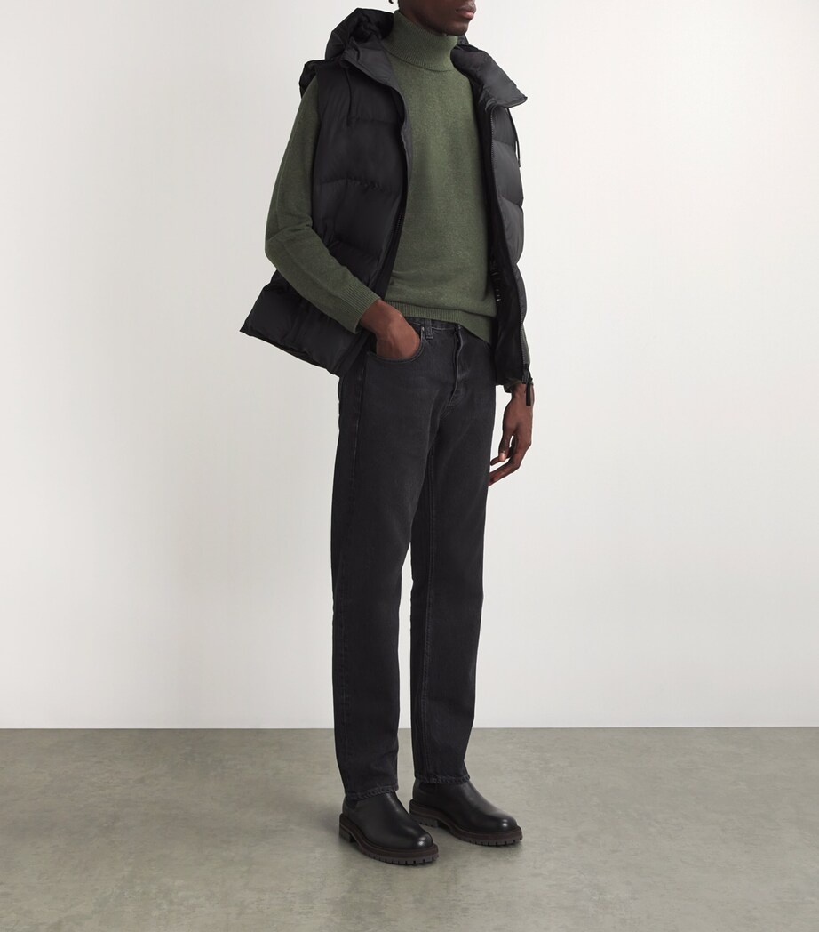 SAMSOE SAMSOE Mens Merino Isak Rollneck Sweater Forest Night Image 2