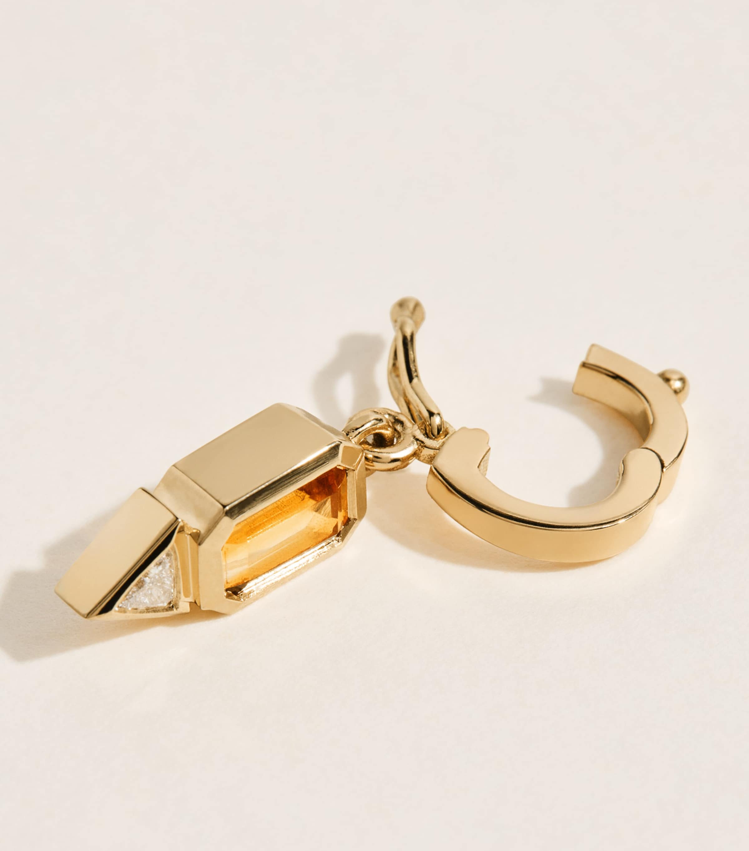 Azlee Yellow Gold, Diamond and Citrine November Charm Yellow Gold Image 3