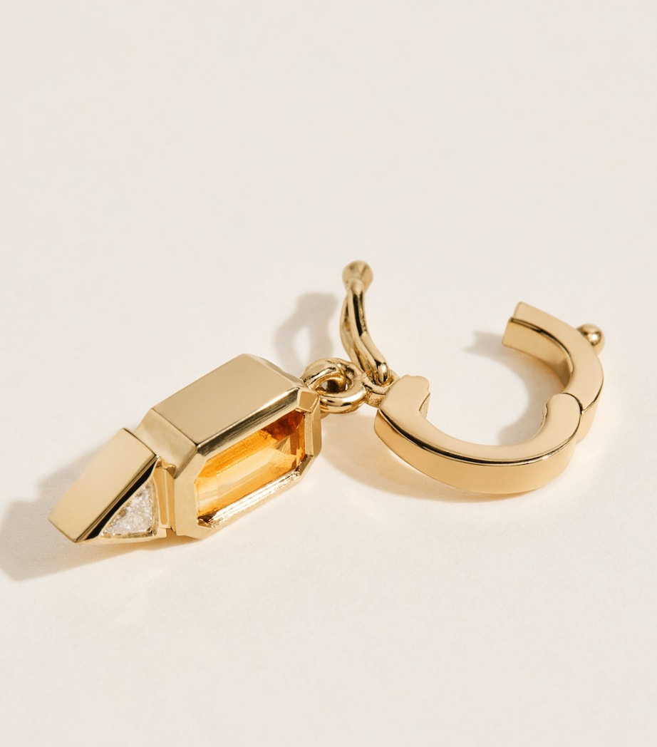 Azlee Yellow Gold, Diamond and Citrine November Charm Yellow Gold Image 3