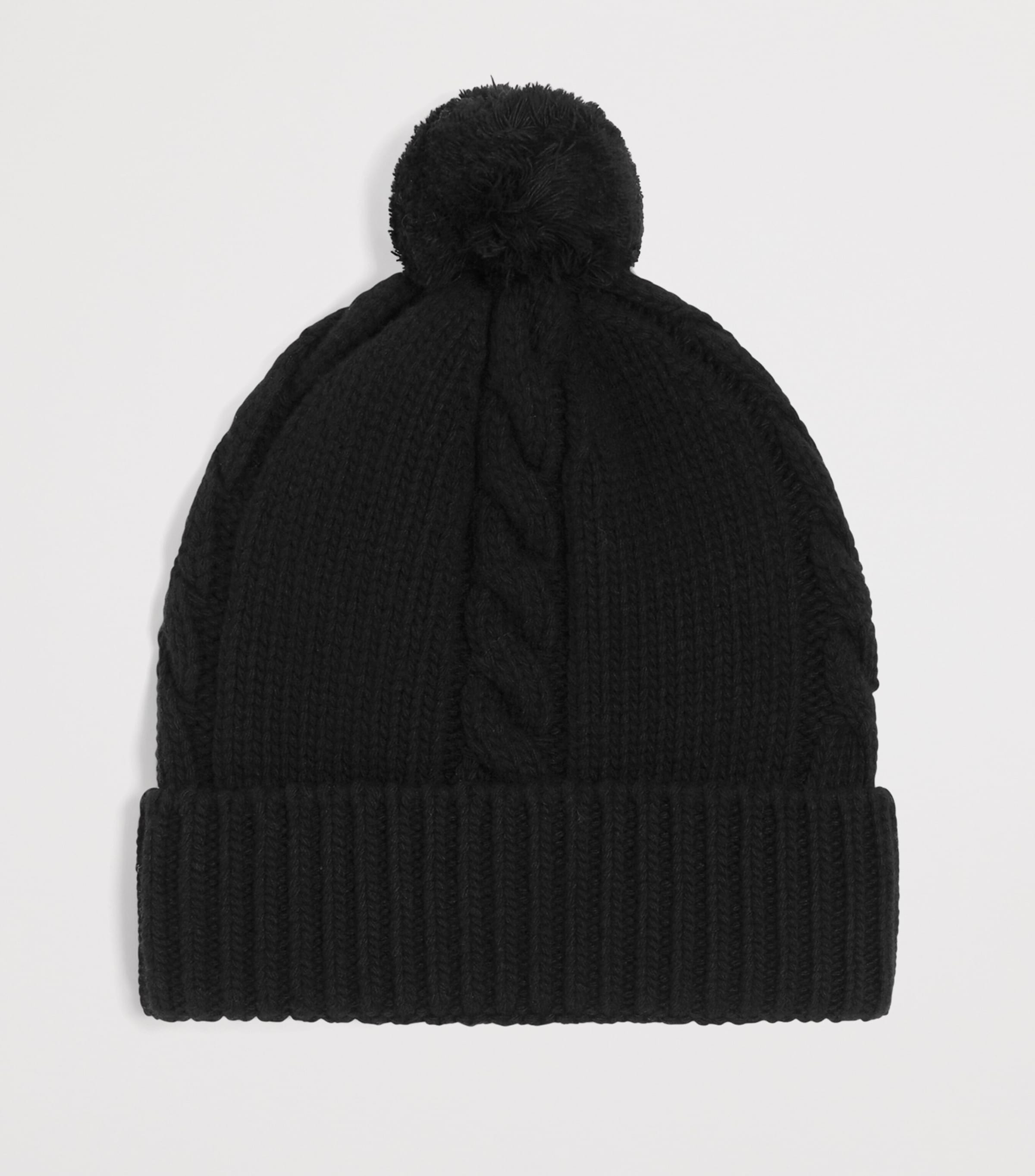 Dolce&Gabbana Virgin Wool Cable-Knit Beanie Black Image 2