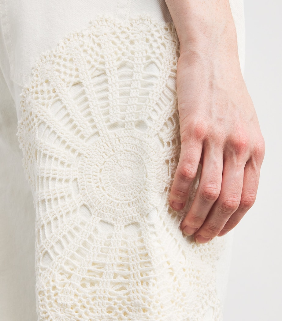 The Crochet Vertical Crop Jeans AU NATURAL CLEAN Image 6