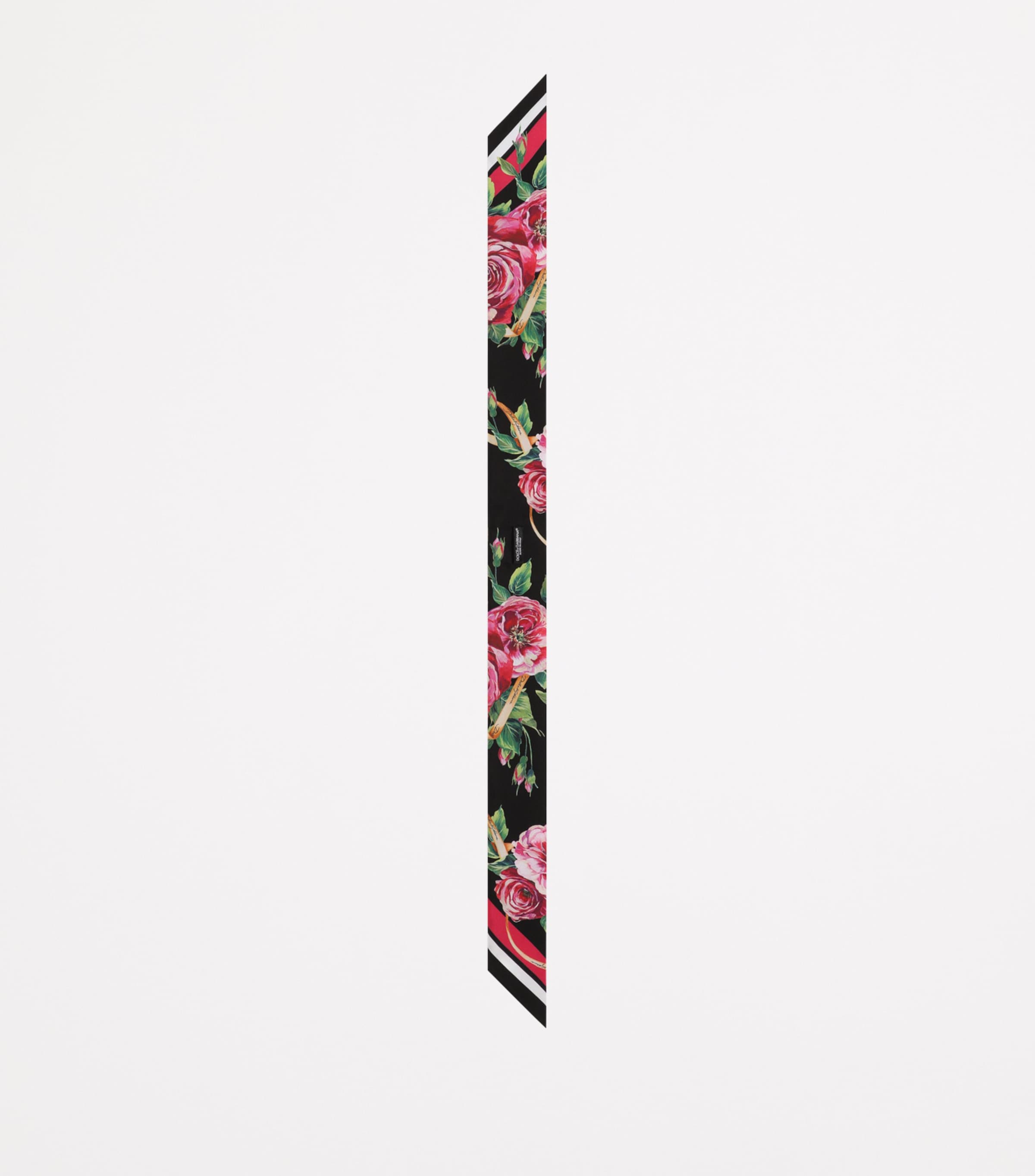 Silk Floral Twilly HD5JA-ROSA F.NERO C/ Image 2